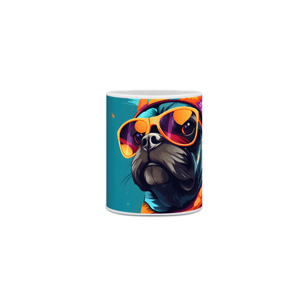 Nome do produto: Caneca Pug com Arte Digital - #Autenticidade 0008
