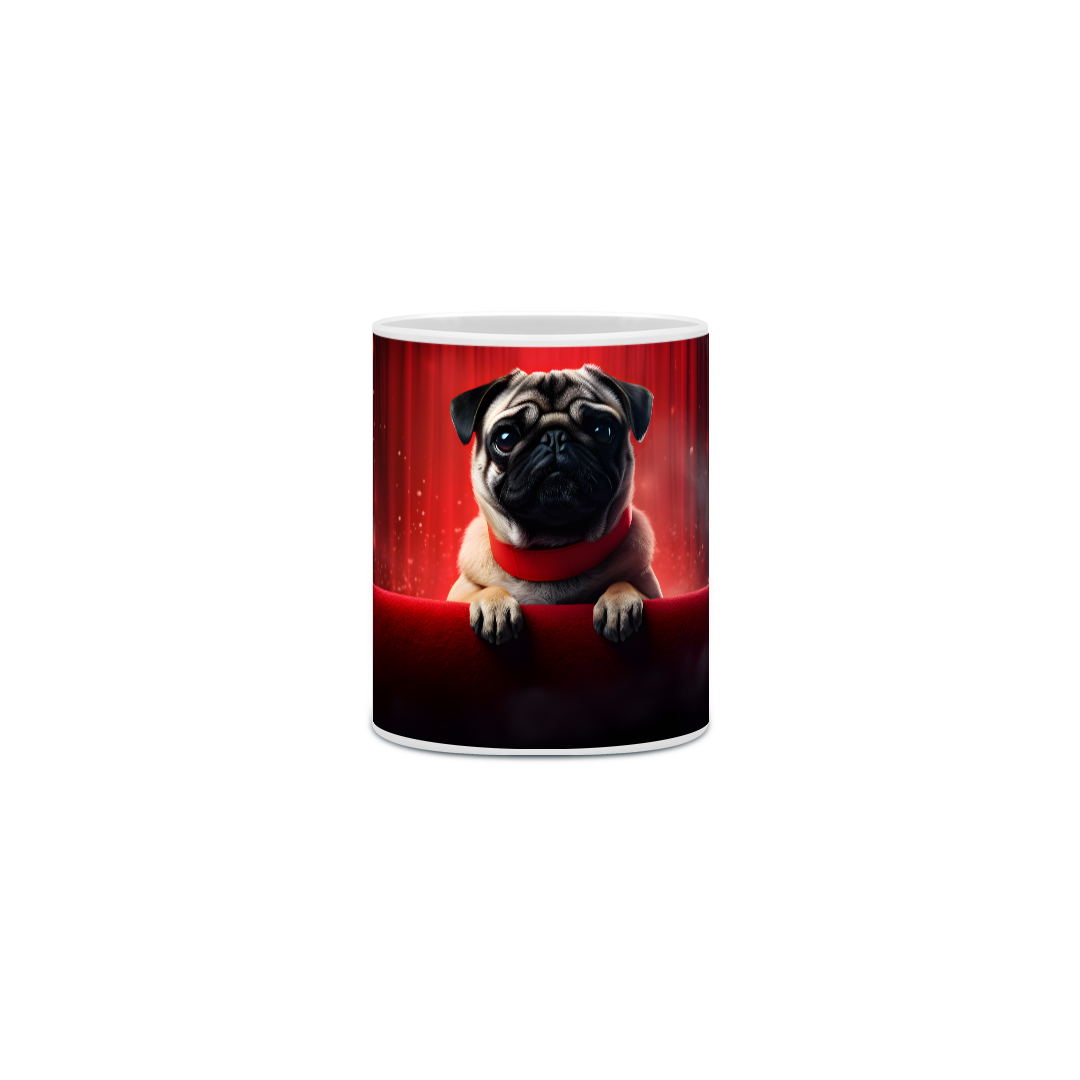 Nome do produto: Caneca Pug com Arte Digital - #Autenticidade 0010