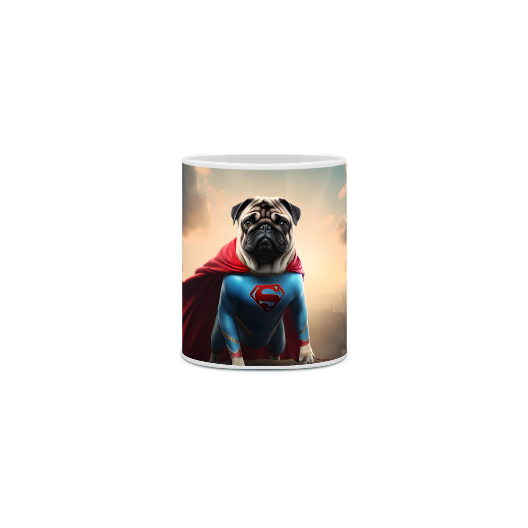 Nome do produto: Caneca Pug com Arte Digital - #Autenticidade 0012