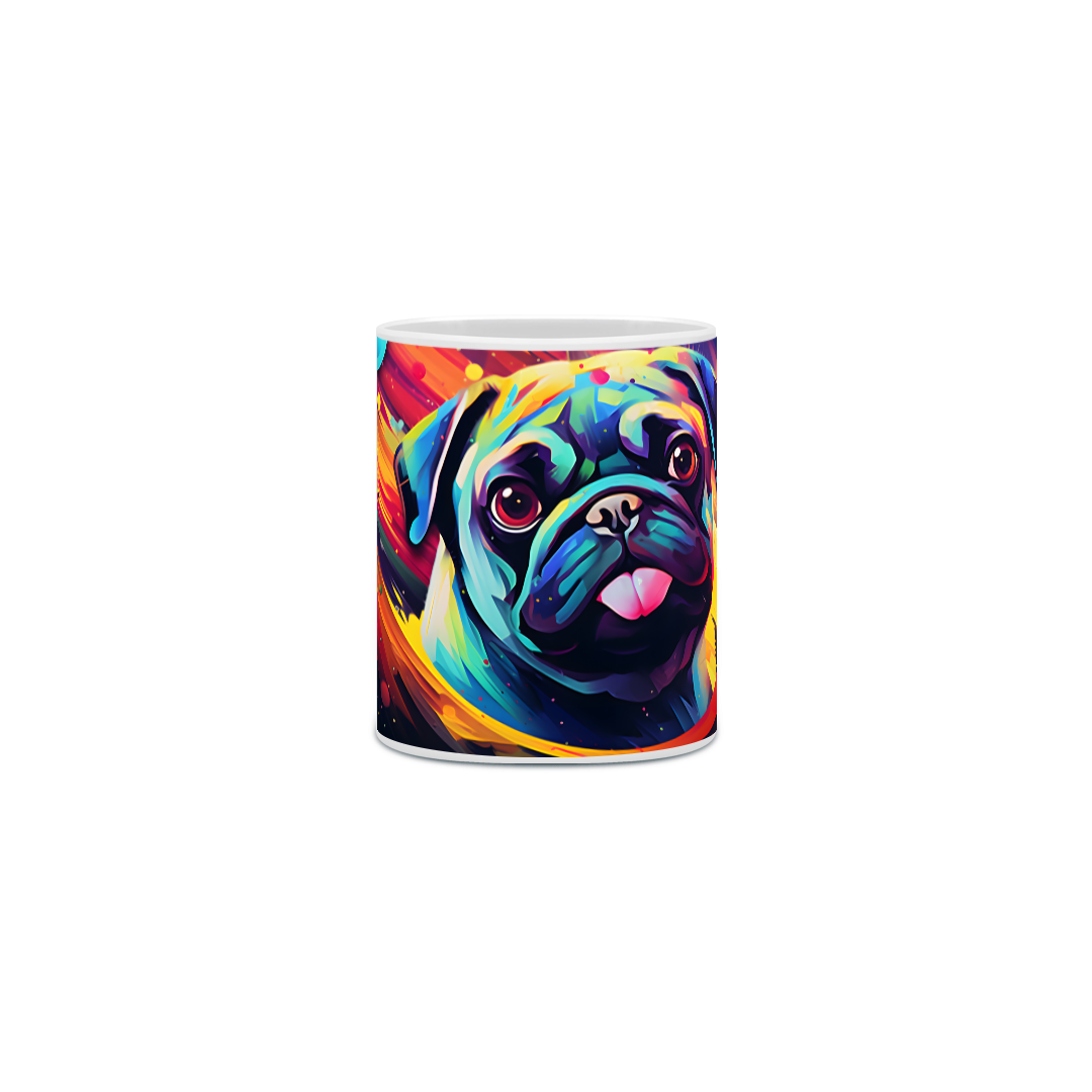 Nome do produto: Caneca Pug com Arte Digital - #Autenticidade 0016