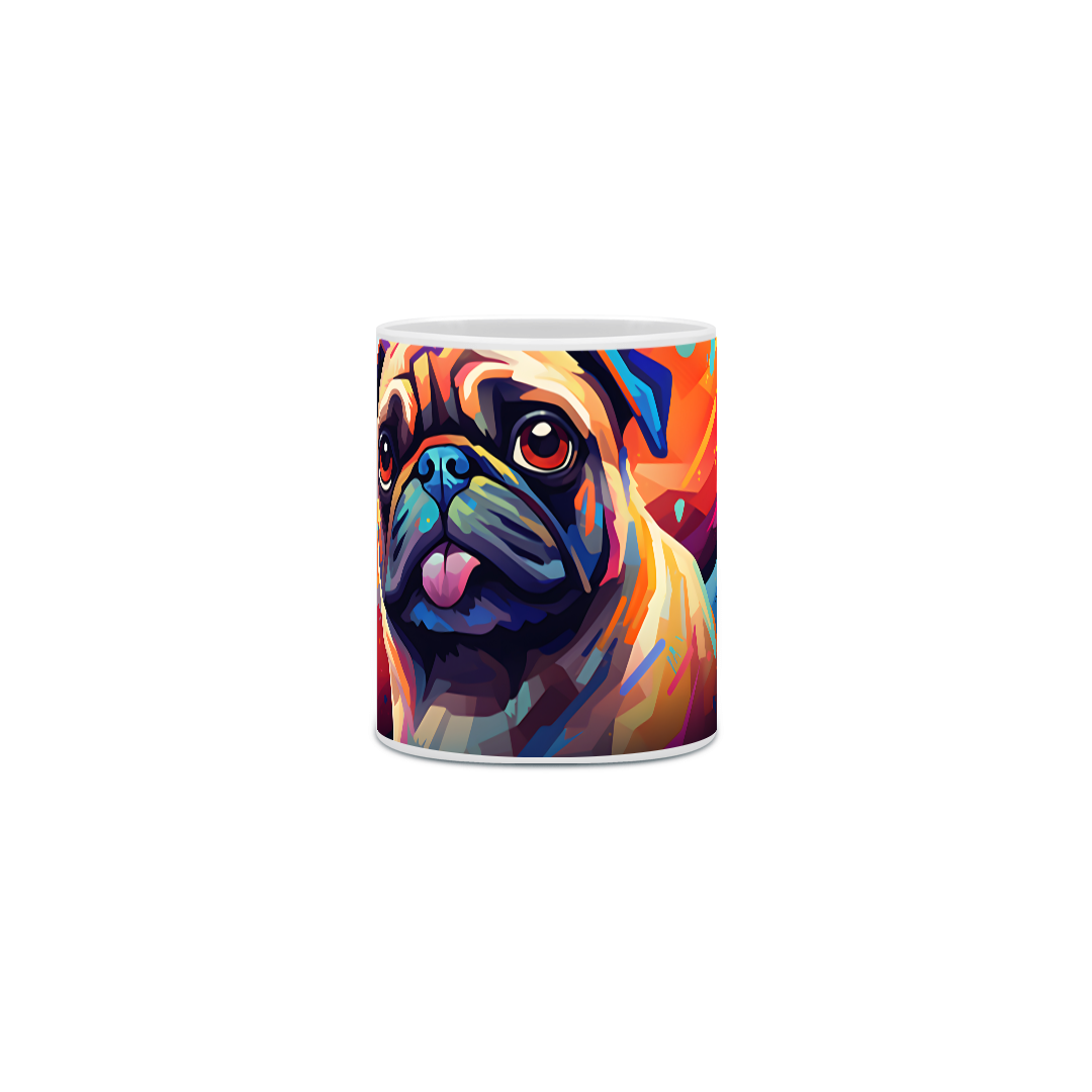 Nome do produto: Caneca Pug com Arte Digital - #Autenticidade 0017