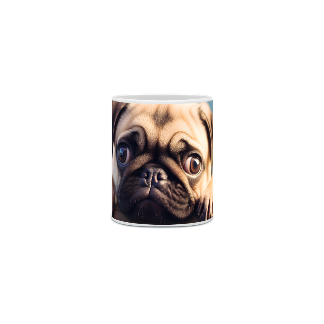 Nome do produto: Caneca Pug com Arte Digital - #Autenticidade 0019