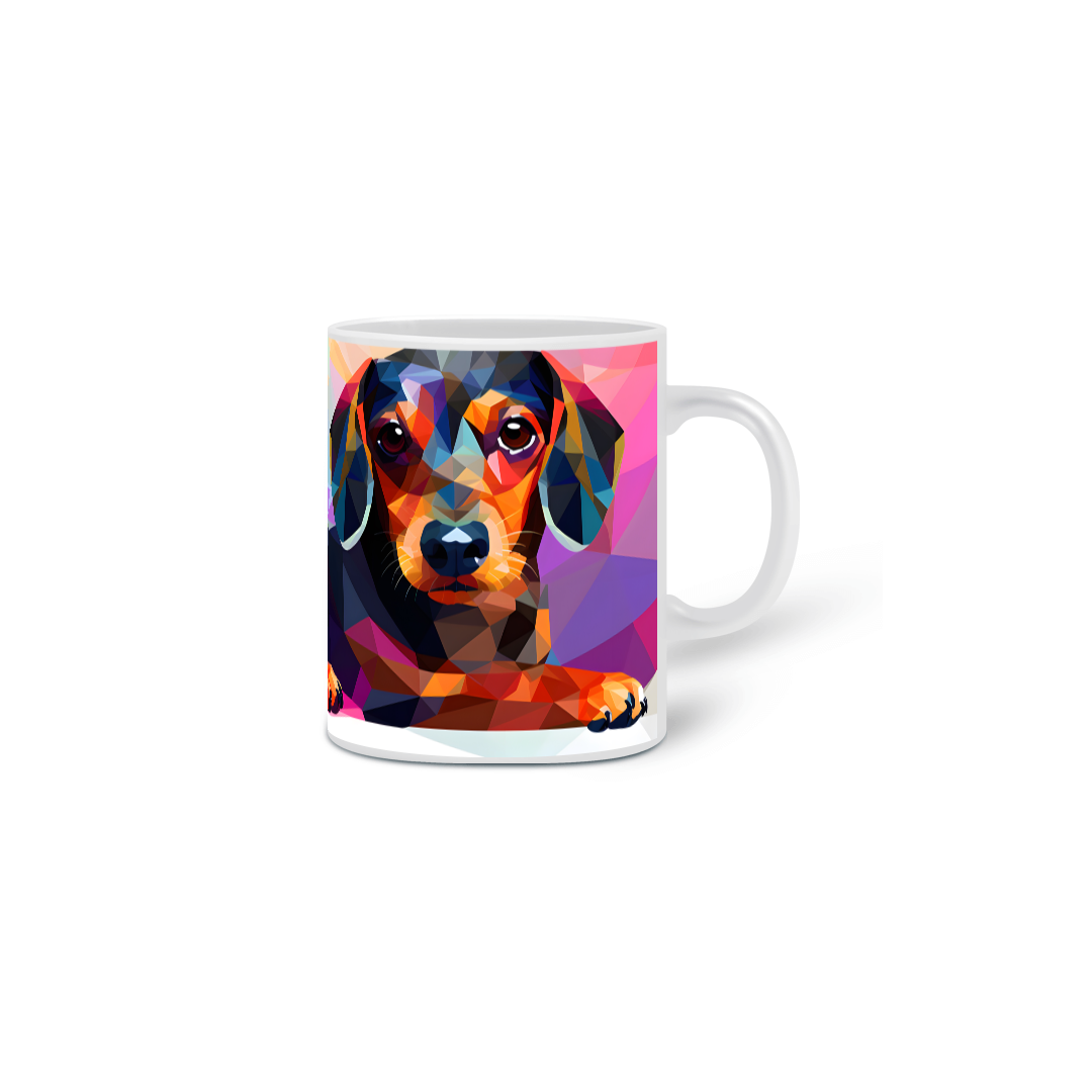 Nome do produto: Caneca Dachshund(Salsicha) com Arte Digital - #Autenticidade 0005