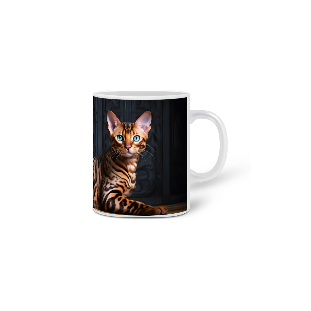 Nome do produto: Caneca Gato Bengal com Arte Digital - #Autenticidade 0004