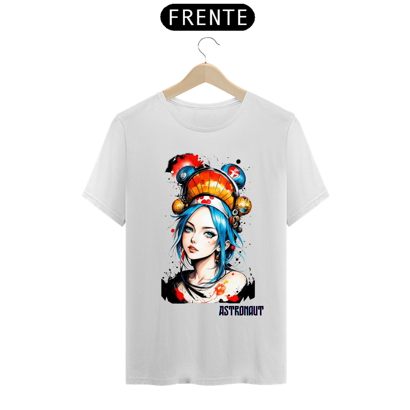 Nome do produto: T-shirt Blue Hair Girl surrealist