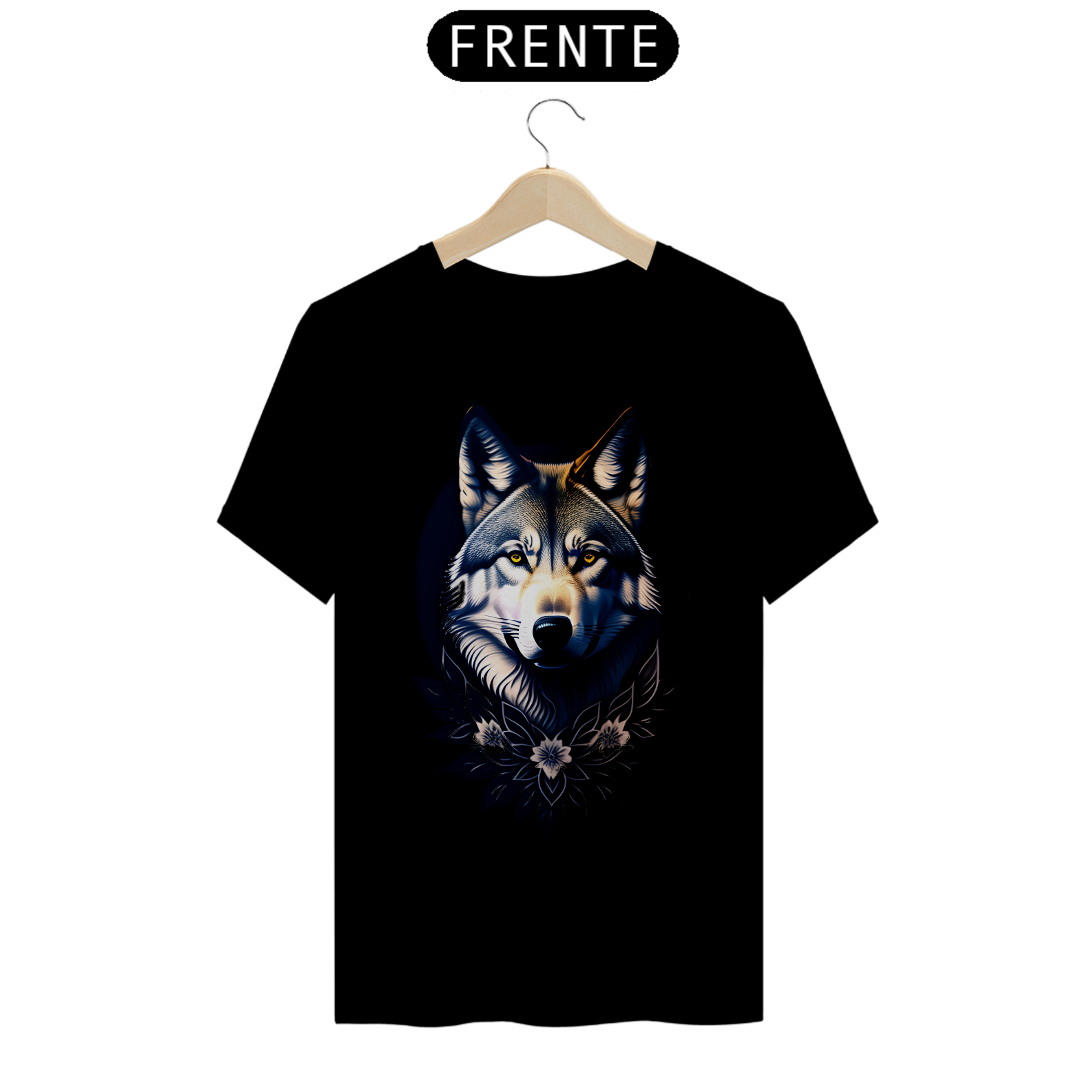 Nome do produto: CAMISETA WOLF FLOWER