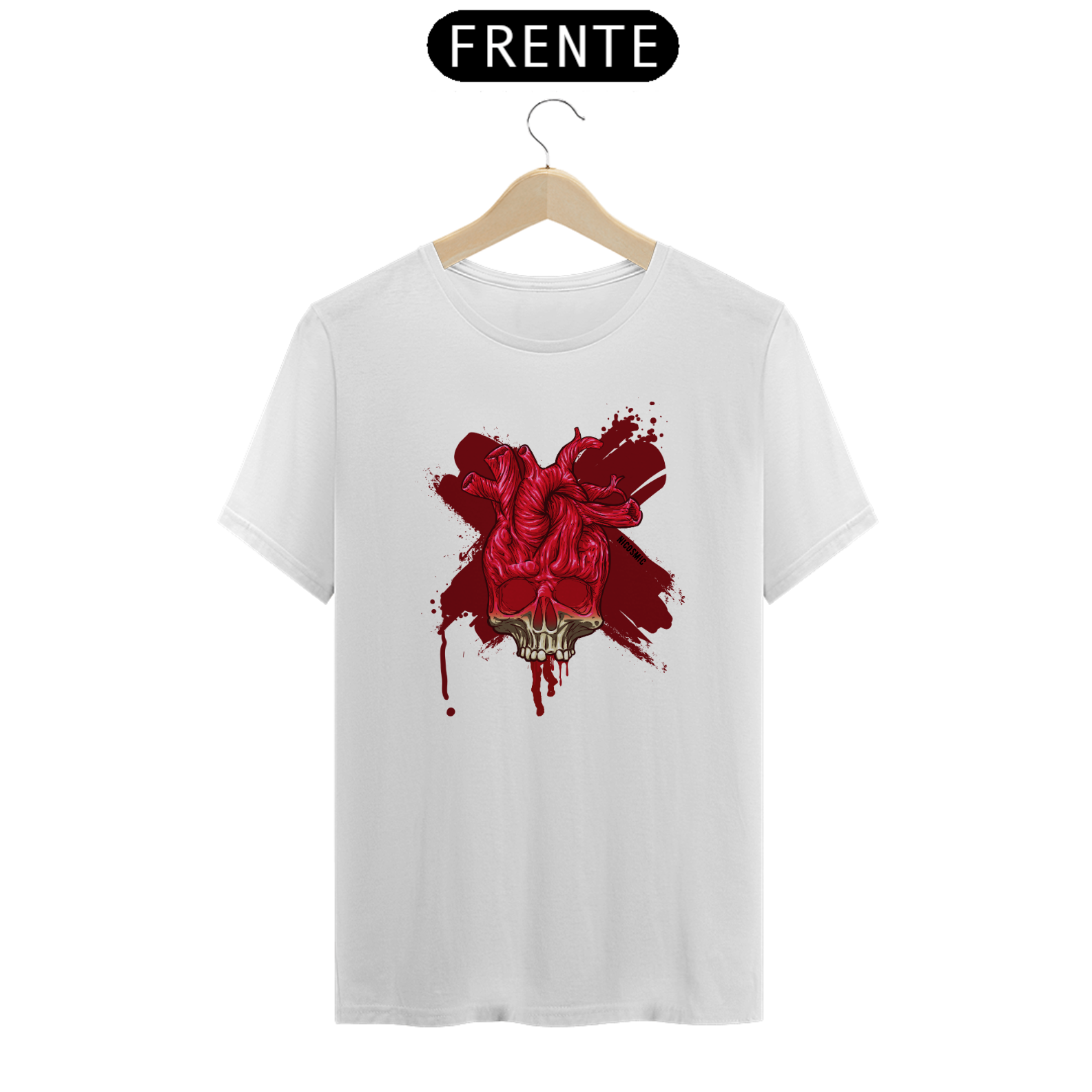 Nome do produto: Camiseta Skull Heart
