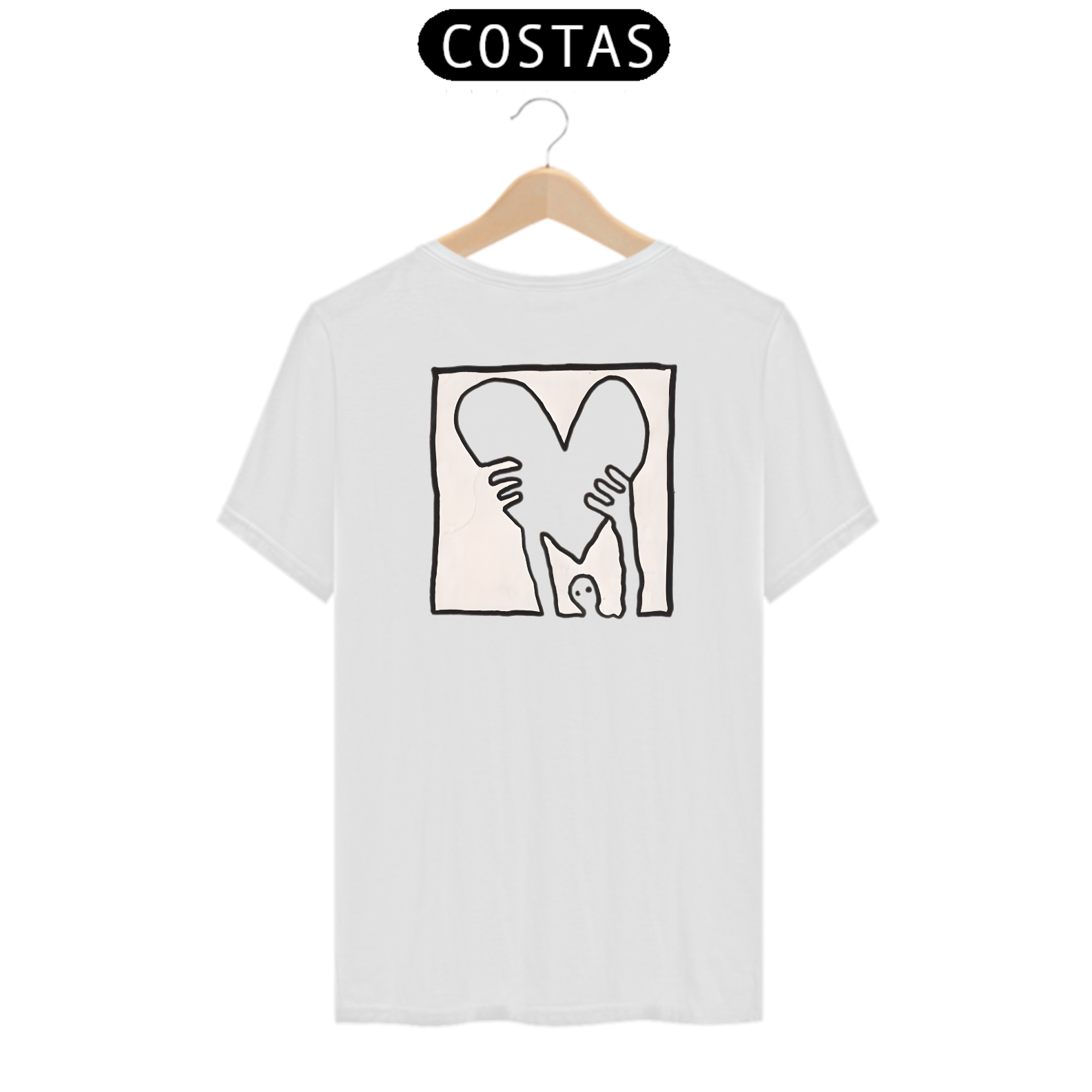 Nome do produto:   Camiseta -  Heart Figure
