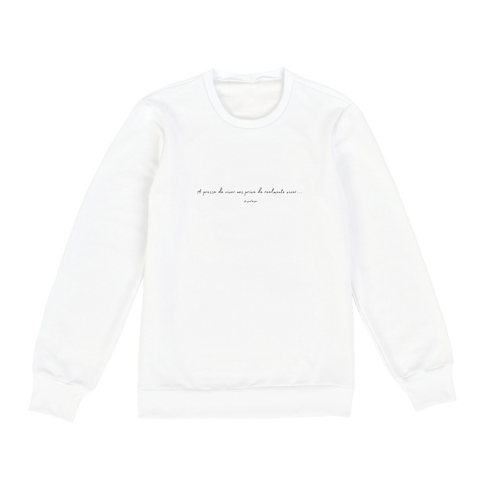 Nome do produto: Moletom Unissex Fechado branco - A pressa de viver 