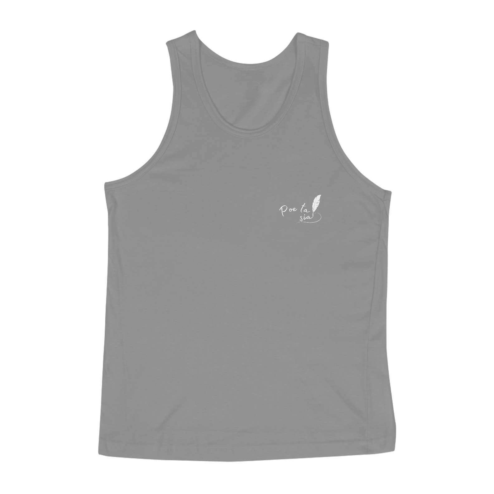 Nome do produto: Poeta sia - Regata Preta/cinza