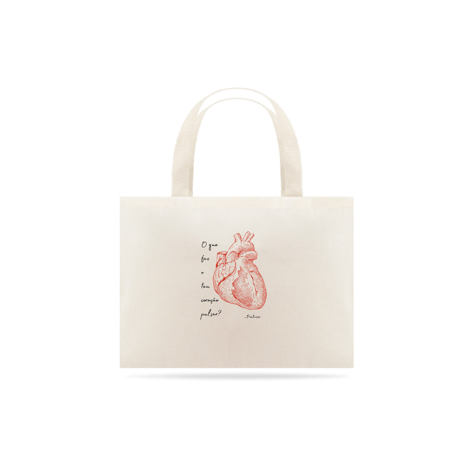 Nome do produto: Eco Bag Grande - O que faz o teu coração pulsar?