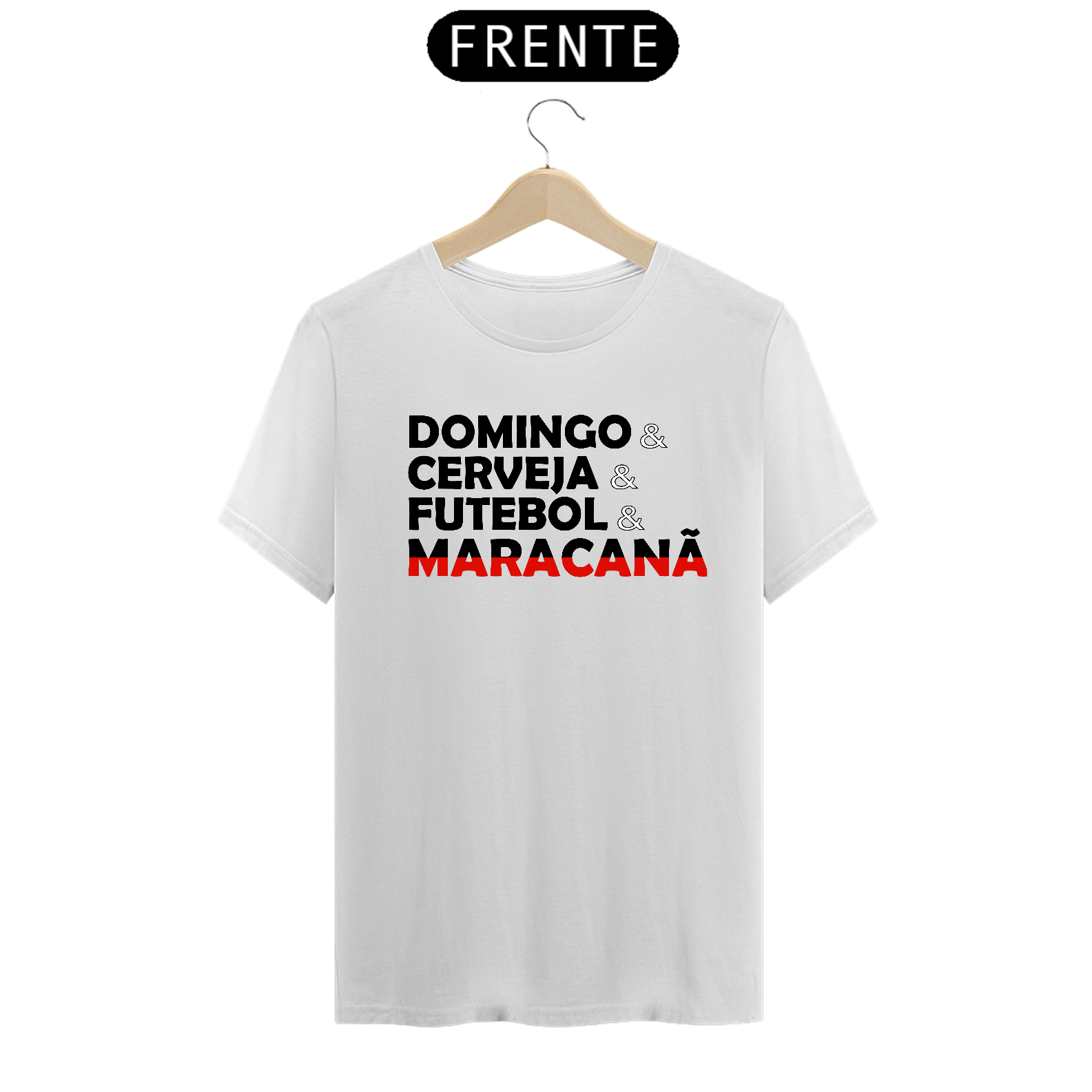 Nome do produto: Camisa Classic - Domingo, Cerveja, Futebol e Maracanã - Basic - Cor clara