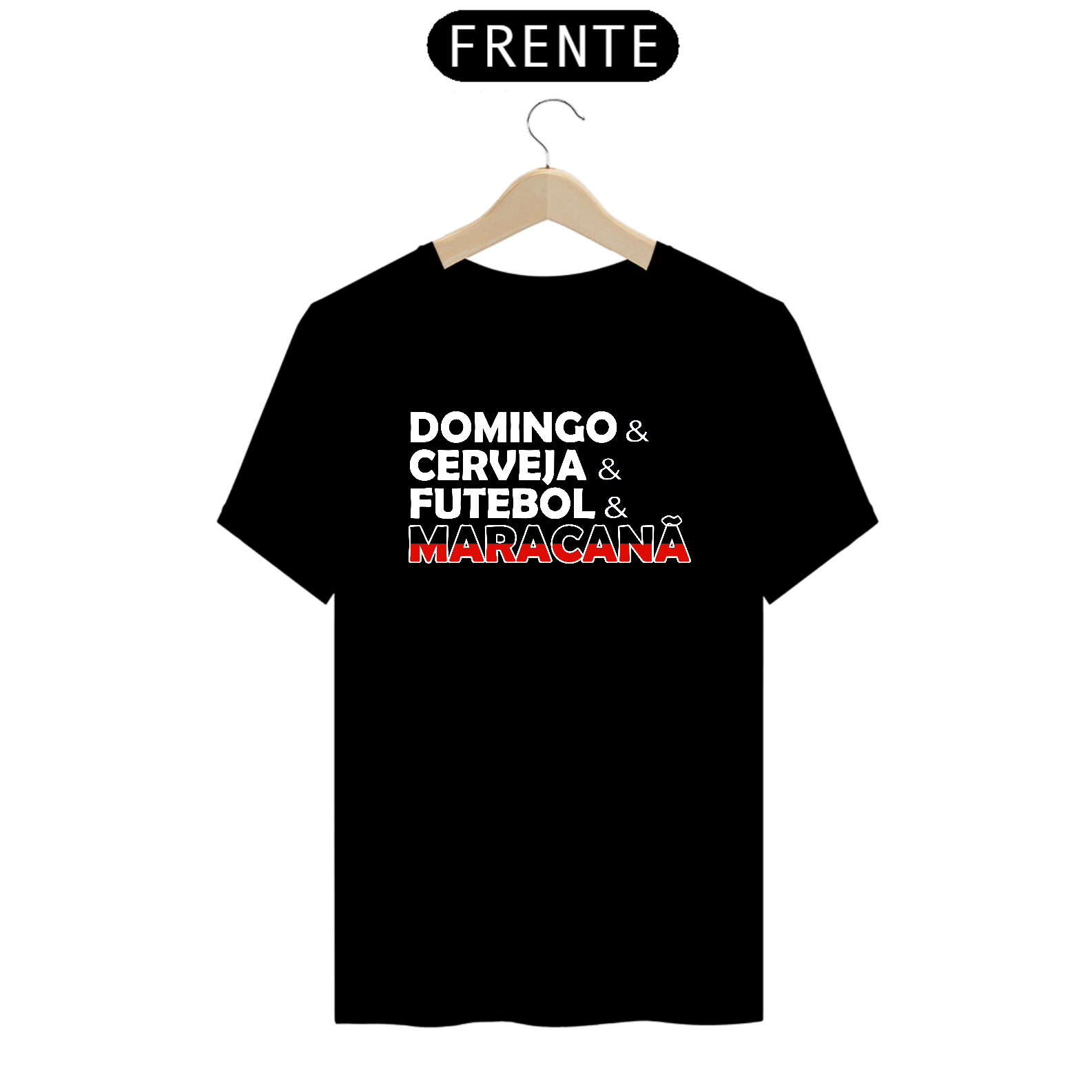 Nome do produto: Camisa - Domingo, Cerveja, Futebol e Maracanã - Basic - Cores escuras