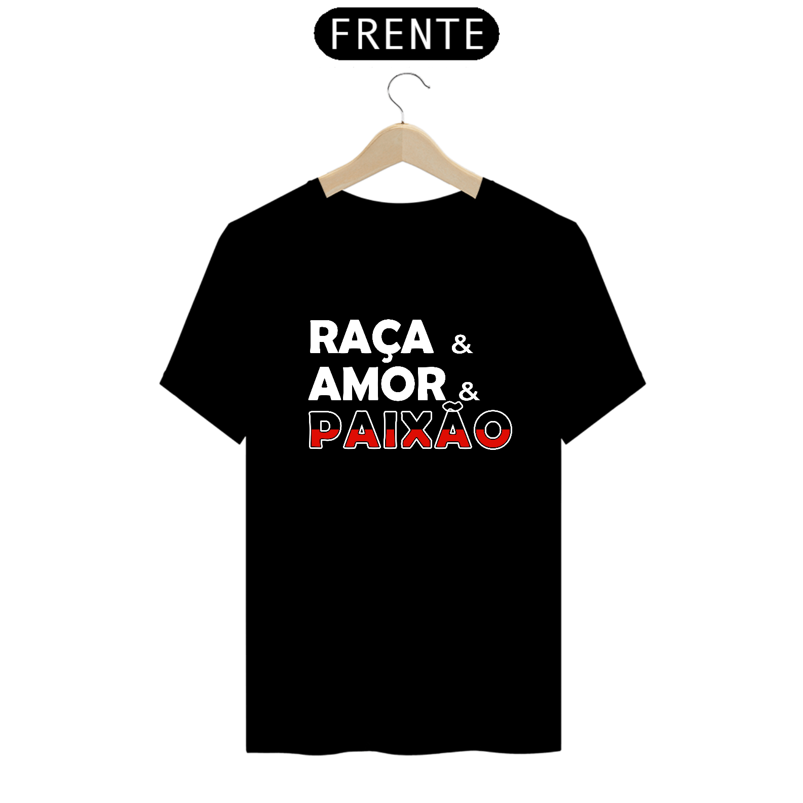 Nome do produto: Camisa Classic - Raça, Amor e Paixão - Basic - Preta