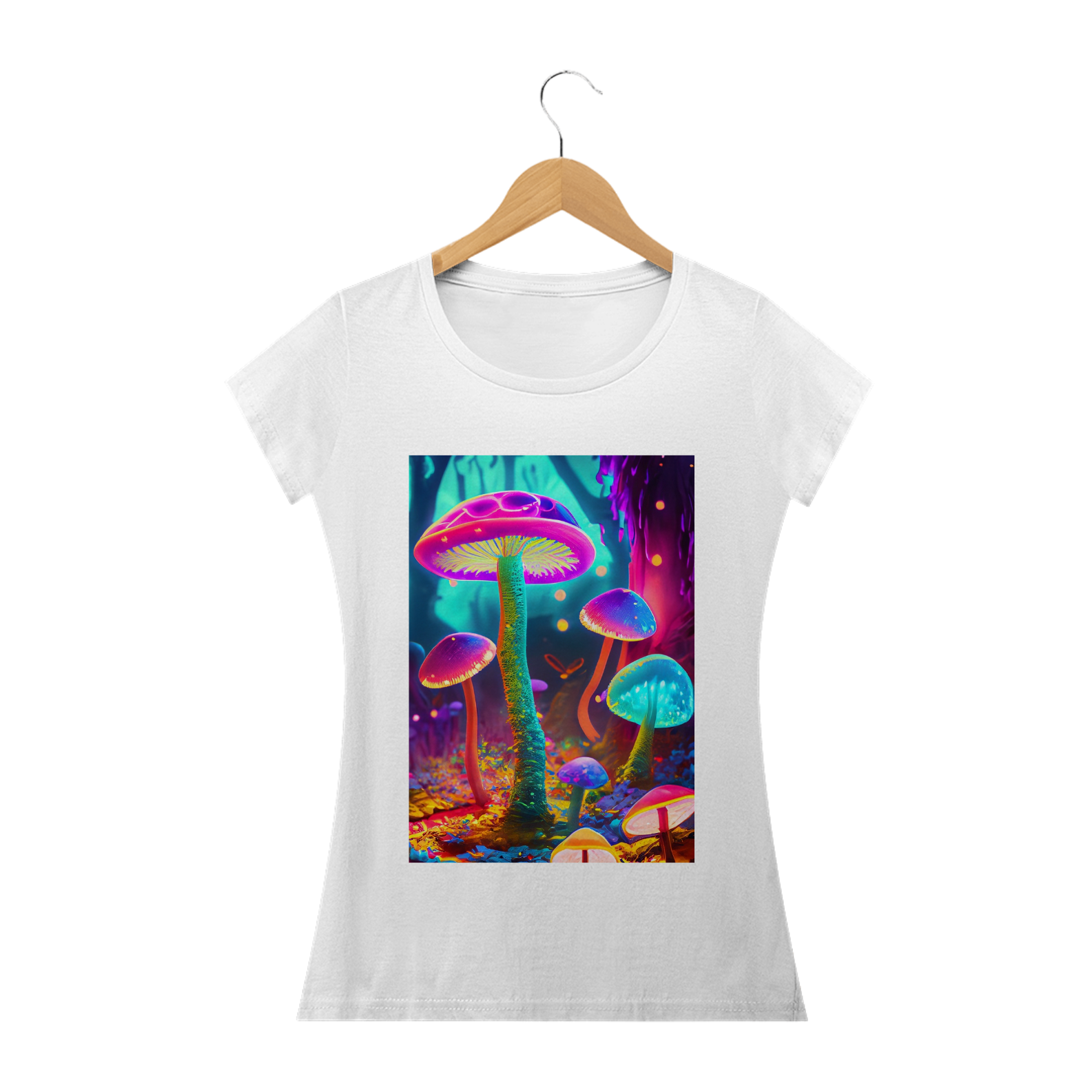 Nome do produto: Camisa Feminina Cogumelos 