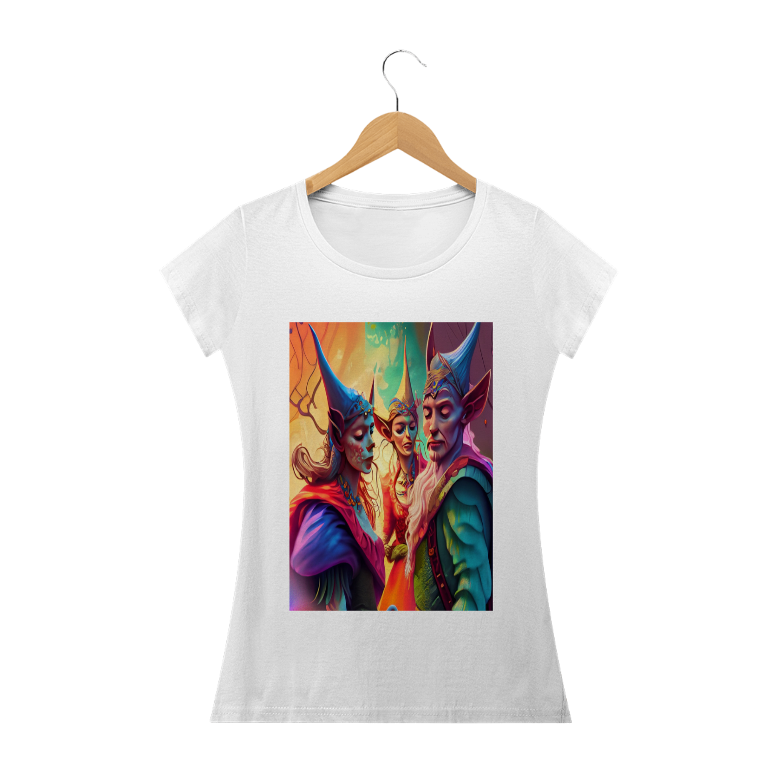 Nome do produto: Camisa feminina Trio duendes