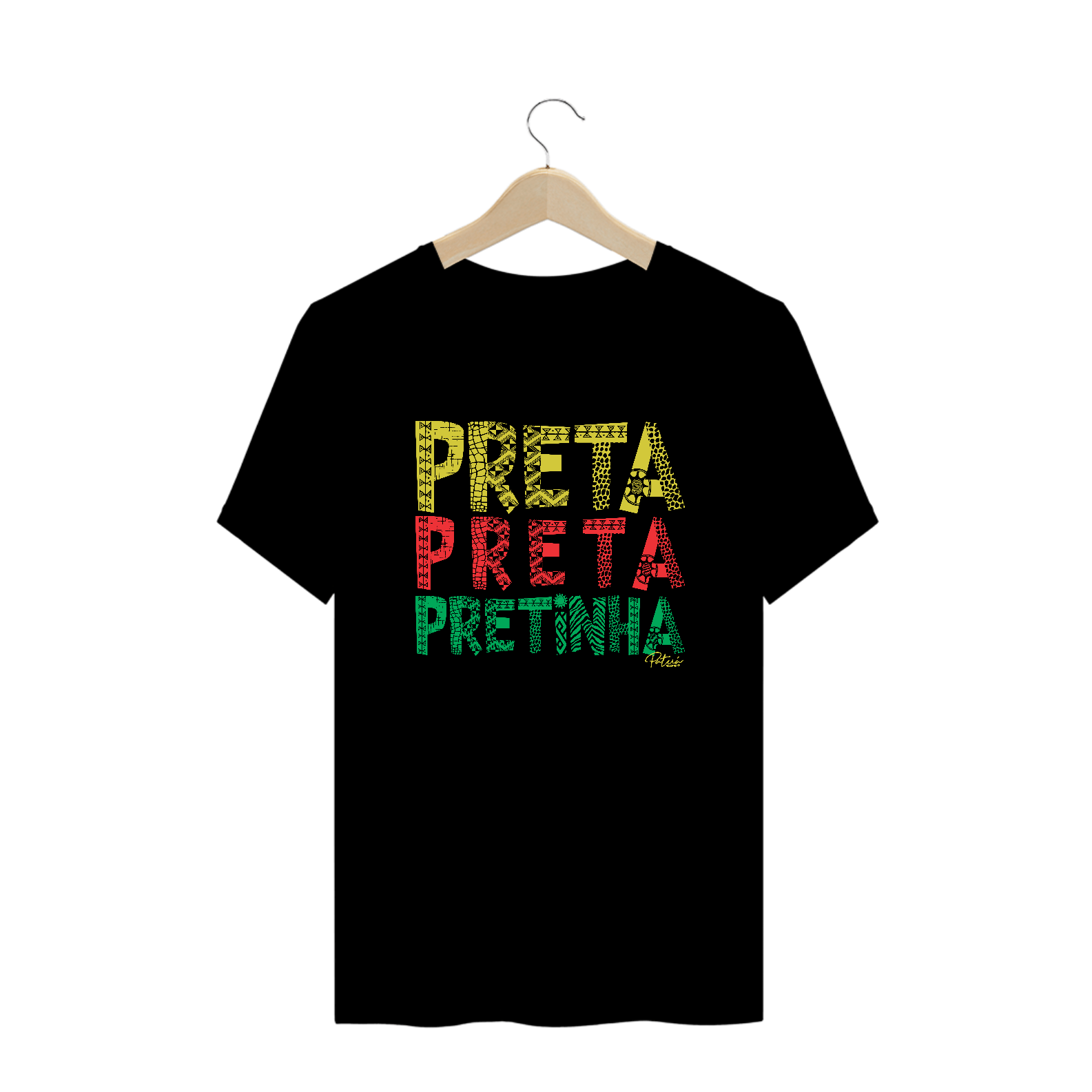 Nome do produto: CAMISETA PRETA PRETINHA - PLUZ SIZE