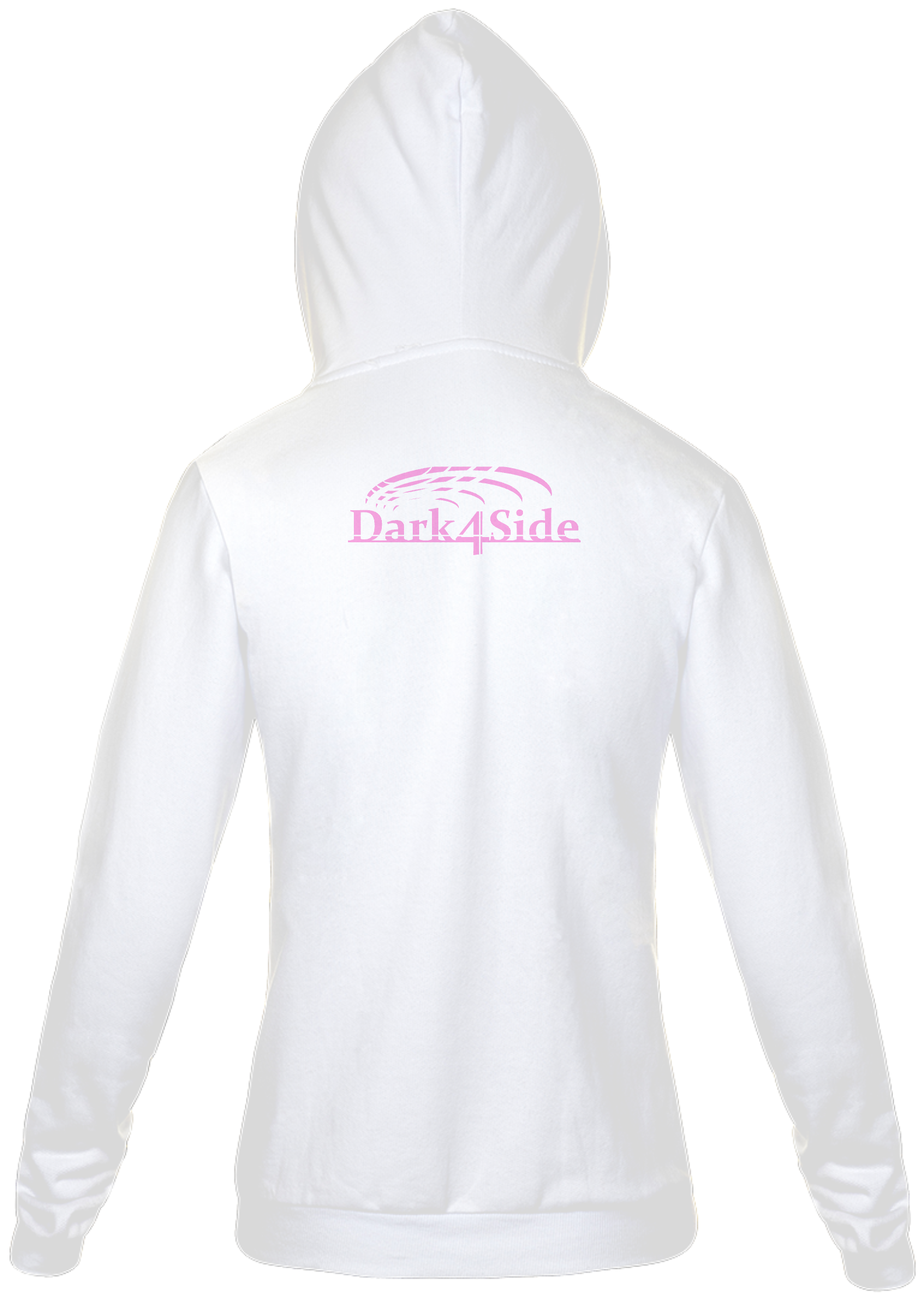 Nome do produto: Moletom Dark4Side Oficial (com zíper) BRANCO E ROSA