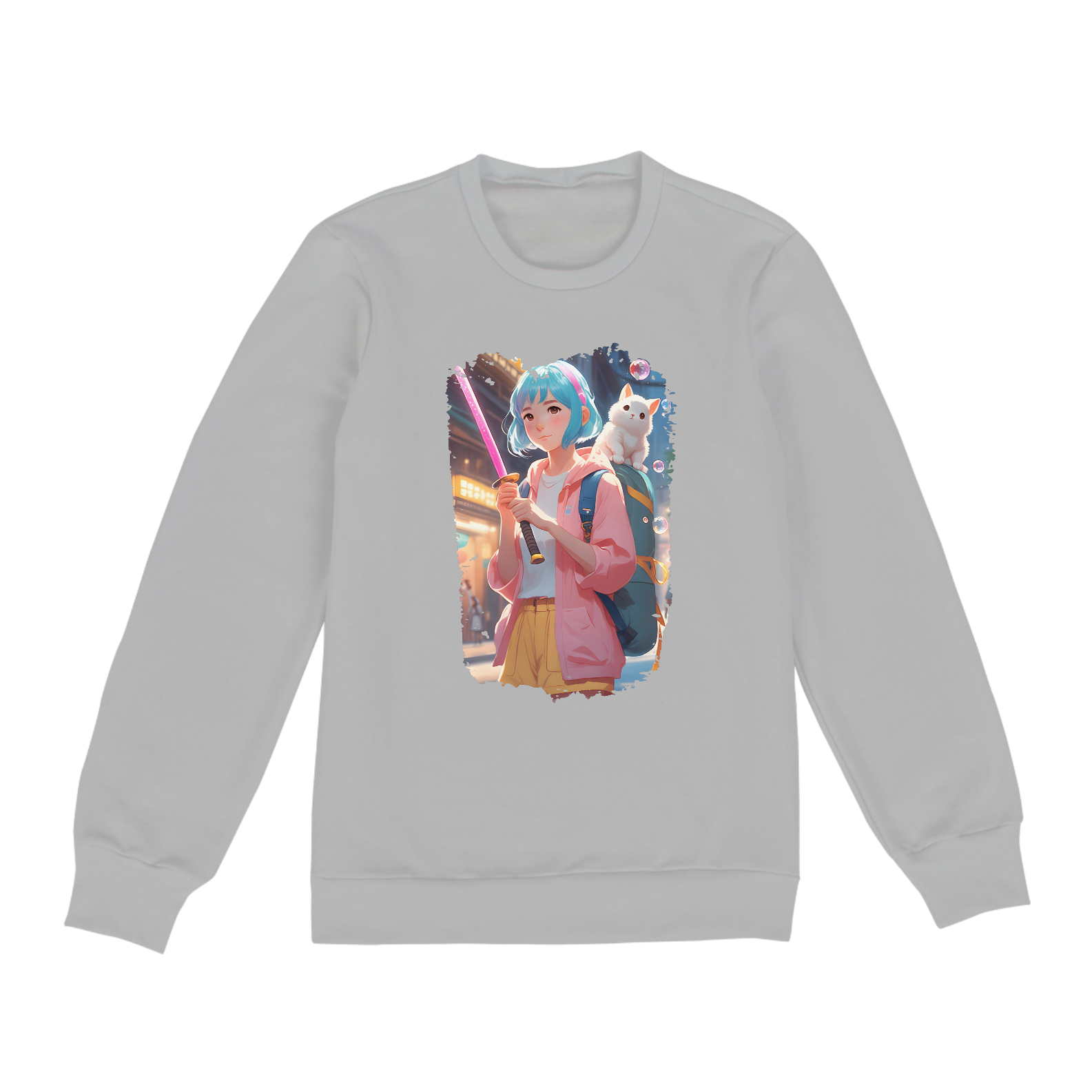 Nome do produto: Moletom Garota Kawai e a Pink Katana