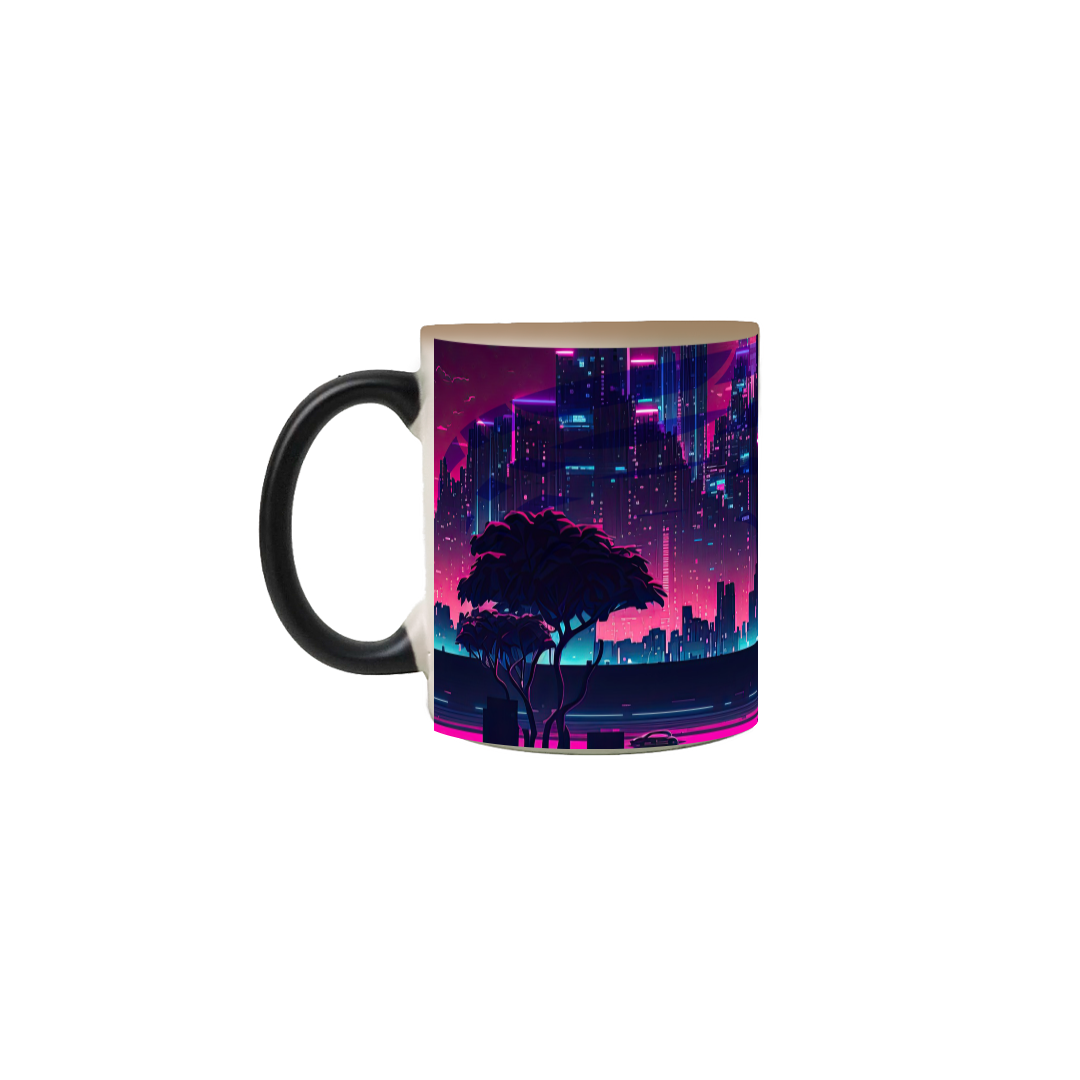 Nome do produto: Caneca Mágica Synthwave Dark4Side Oficial