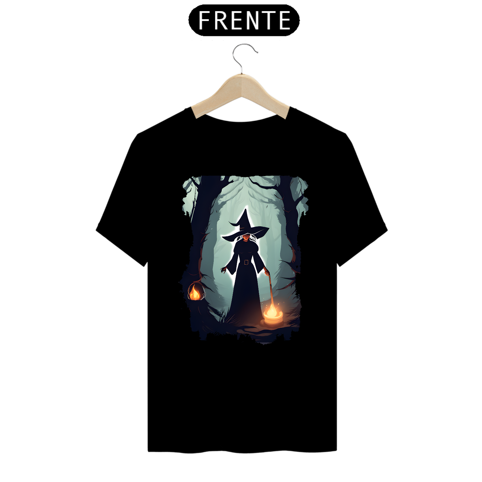 Nome do produto: Camiseta Masculina Bruxa Ateando Fogo