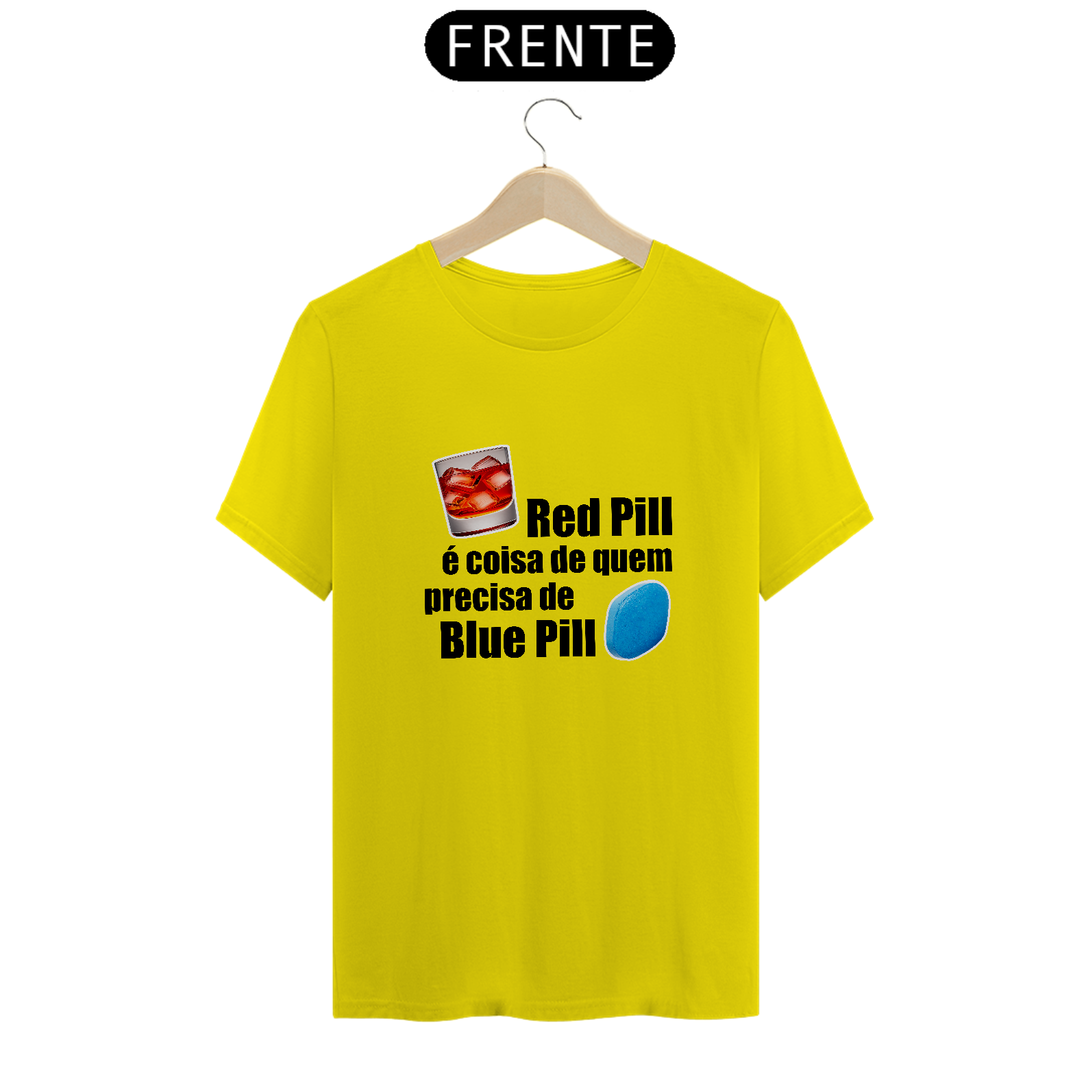 Nome do produto: Camiseta Red Pill/Blue Pill - Letra preta