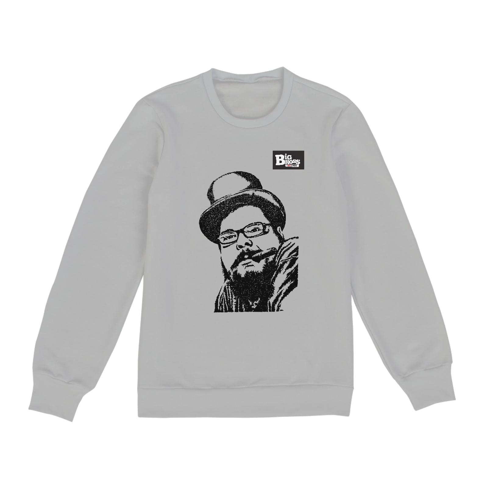 Nome do produto: Moleton BigBross Records - estampa preta