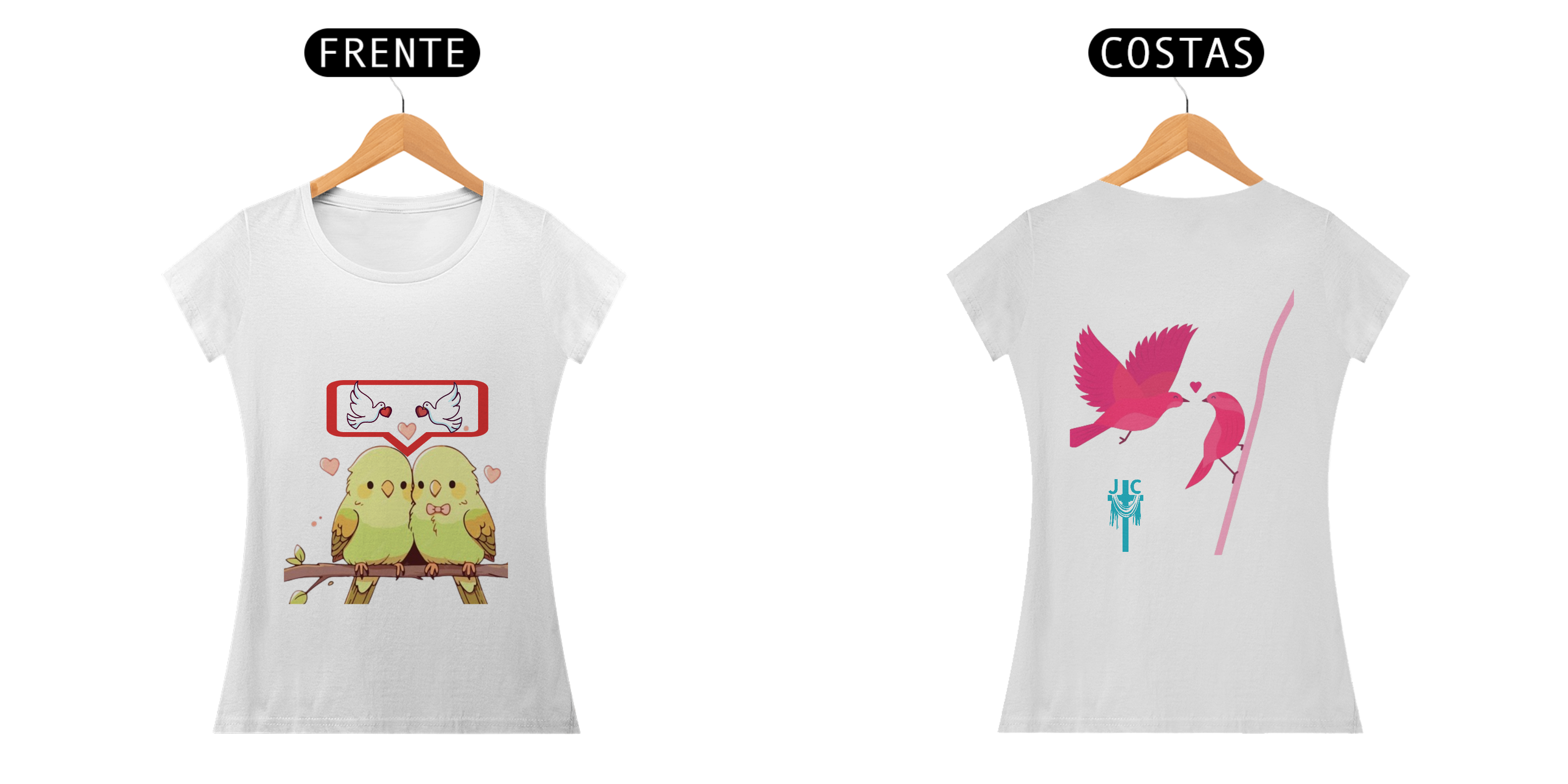 Nome do produto: Camisa Casal Pássaros