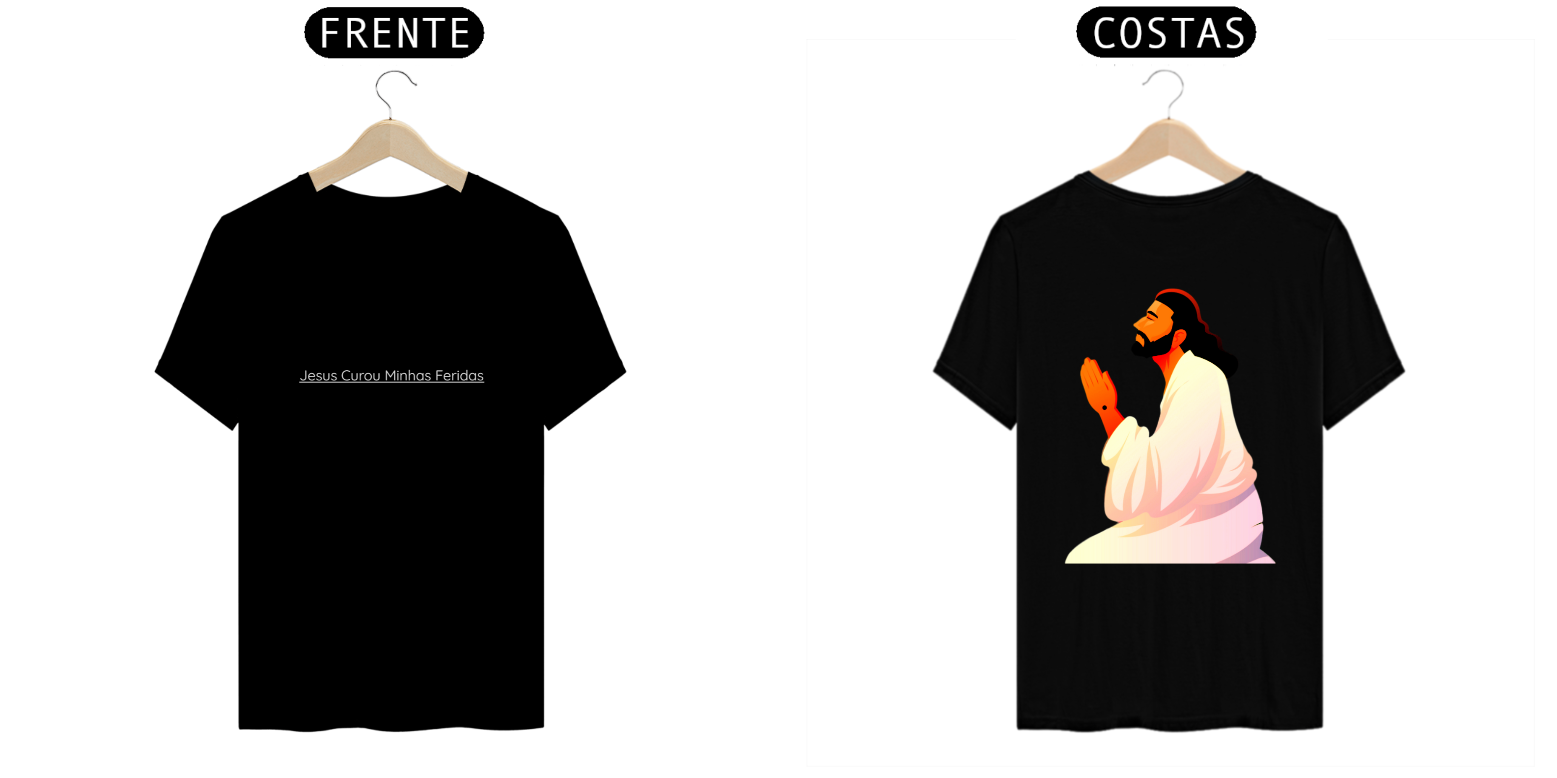 Nome do produto: Camisa Jesus Curou Minhas Feridas