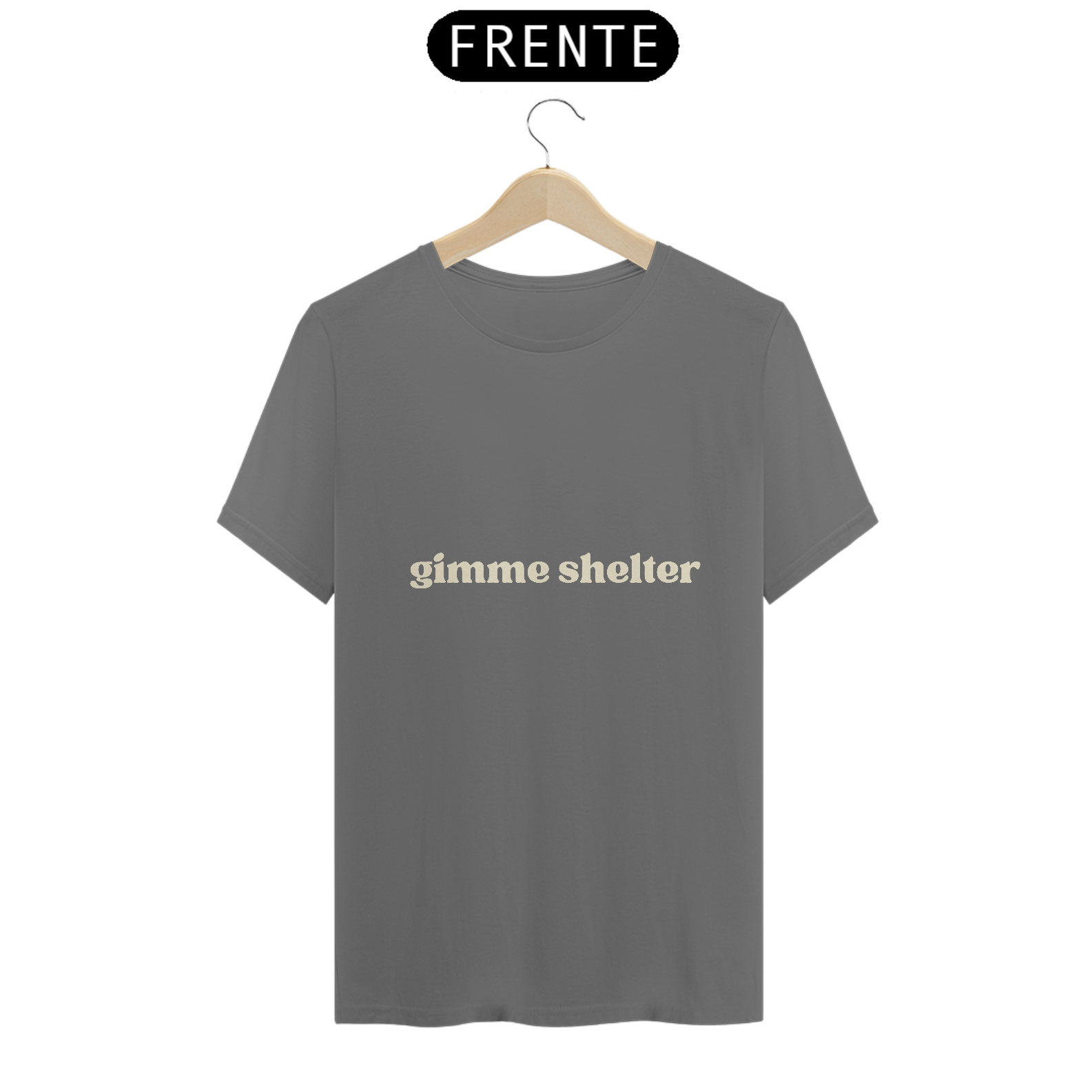Nome do produto: T-shirt Estonada Cinza Chumbo Gimme Shelter