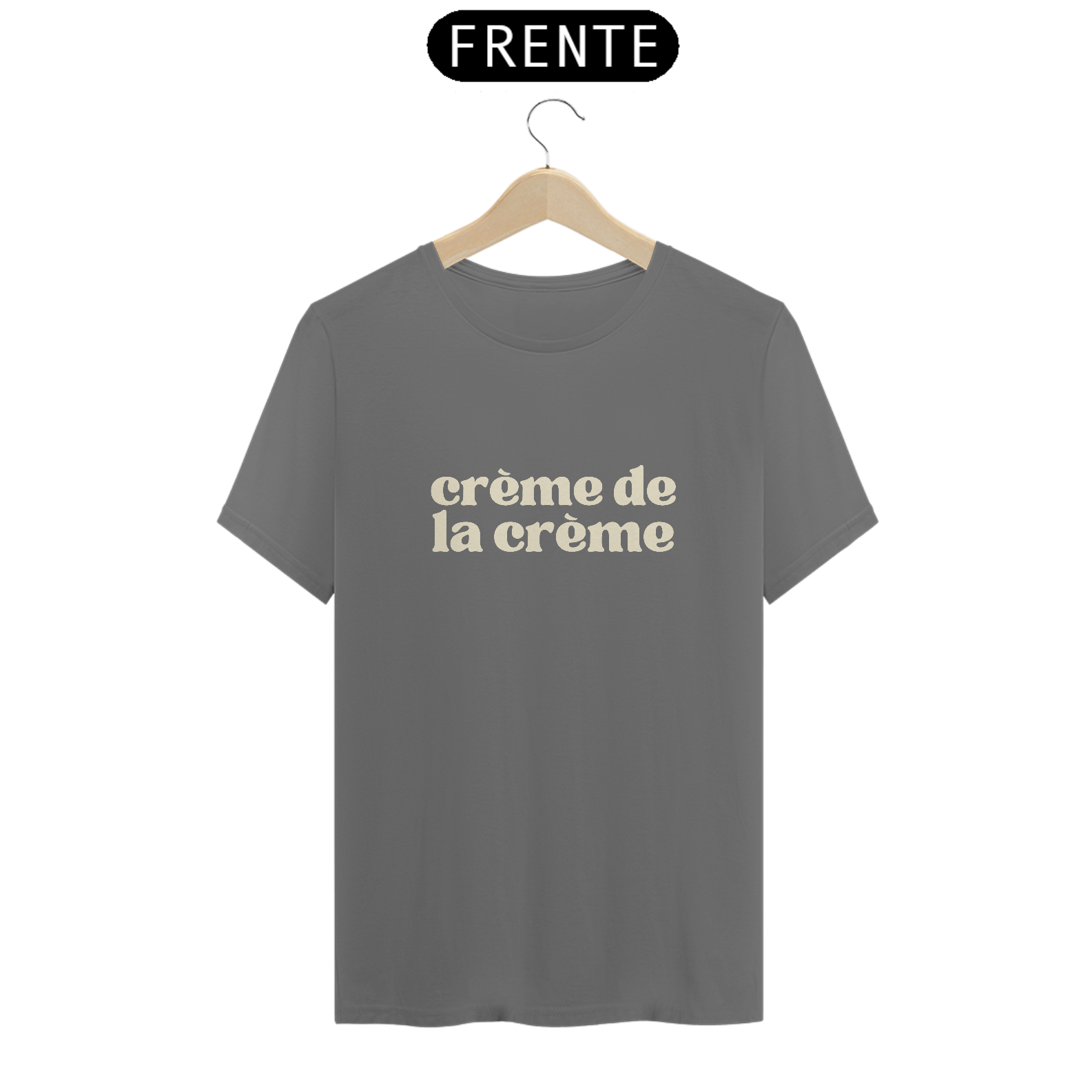 Nome do produto: T-shirt Estonada Cinza Chumbo Crème de la crème