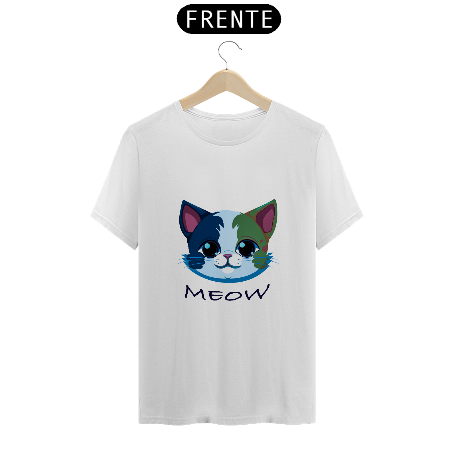 Nome do produto: Camiseta meow unissex