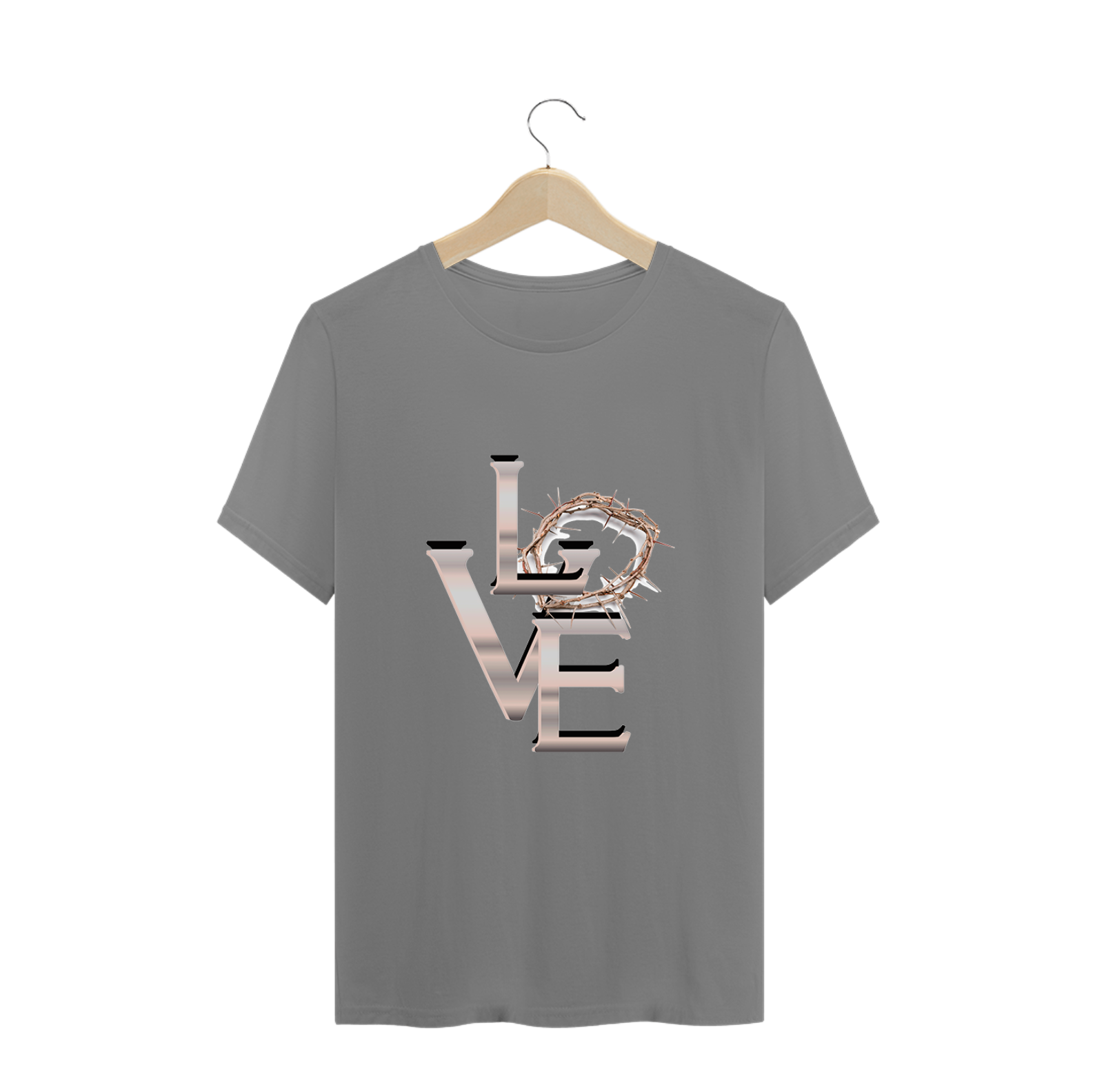 Nome do produto: Camiseta coroa de espinhos love Plus Size Unissex 