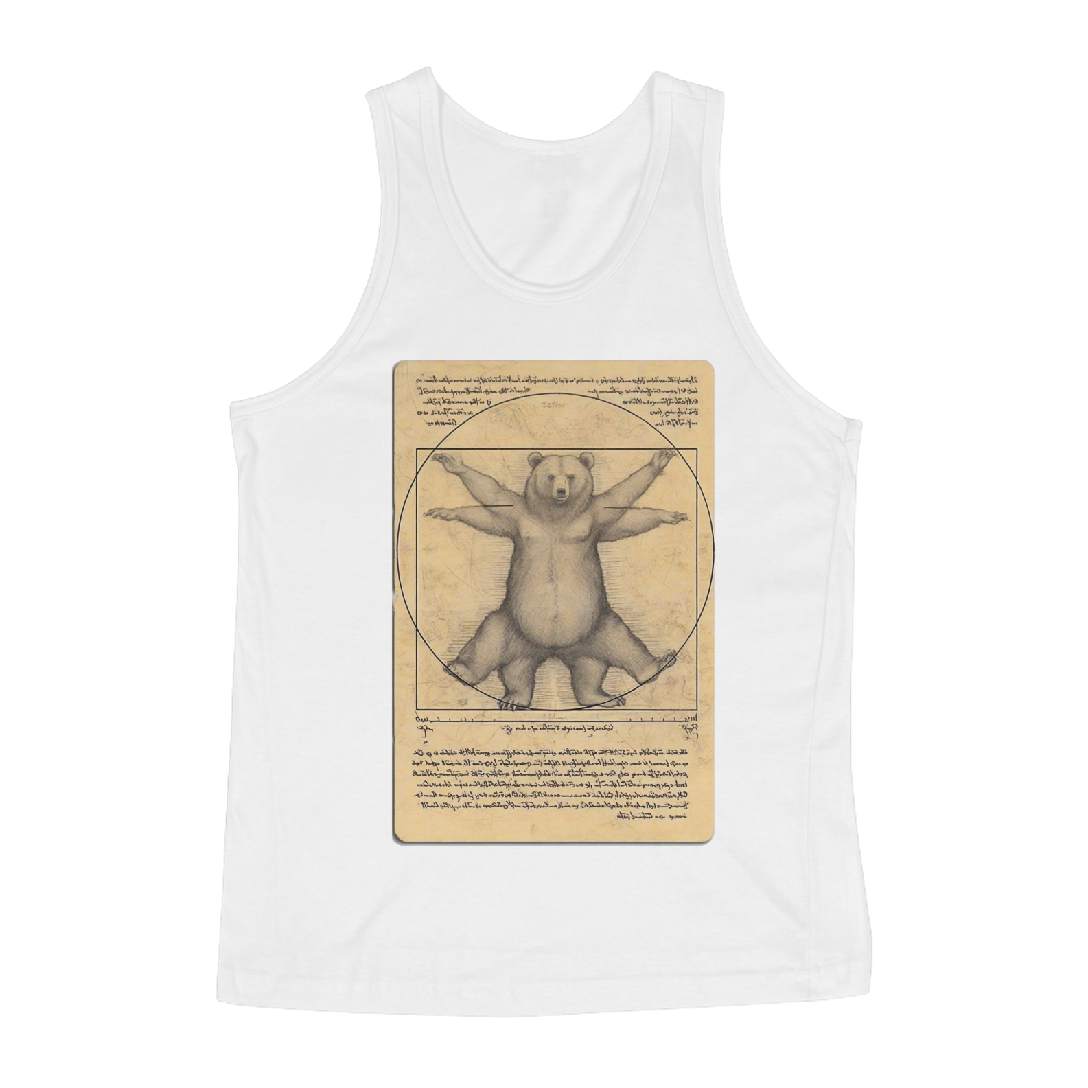 Nome do produto: Urso Vitruviano Pintura - Regata