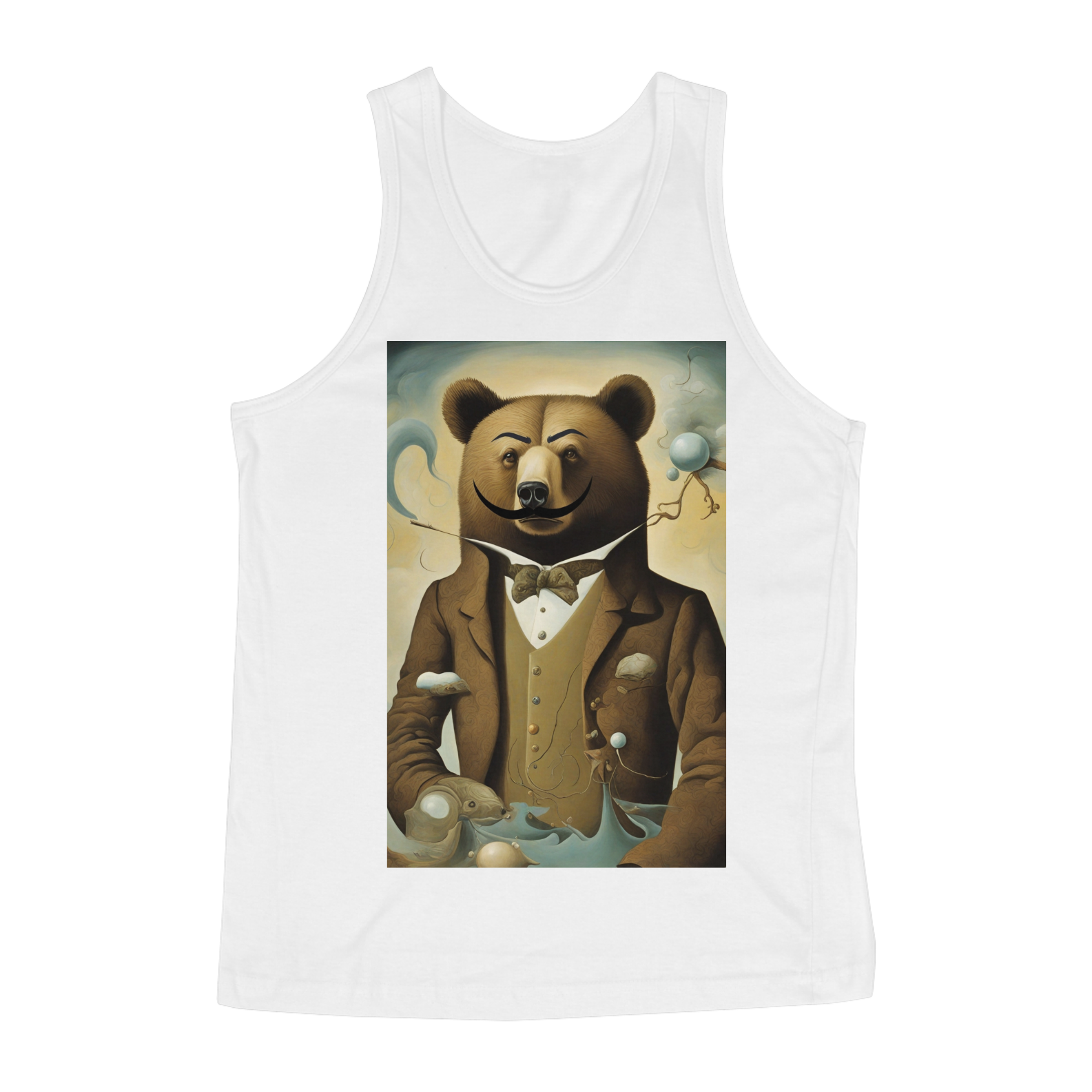 Nome do produto: Urso Surrealista pintura - Regata