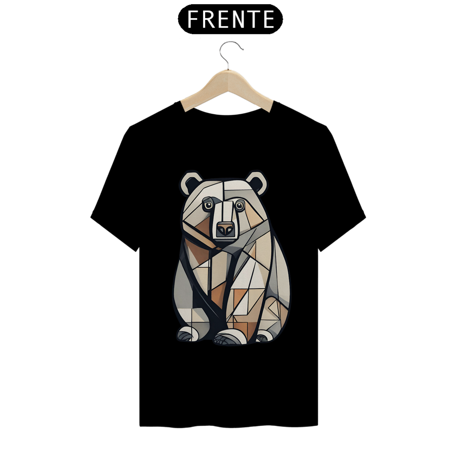 Nome do produto: Urso Cubista Pintura - Quality