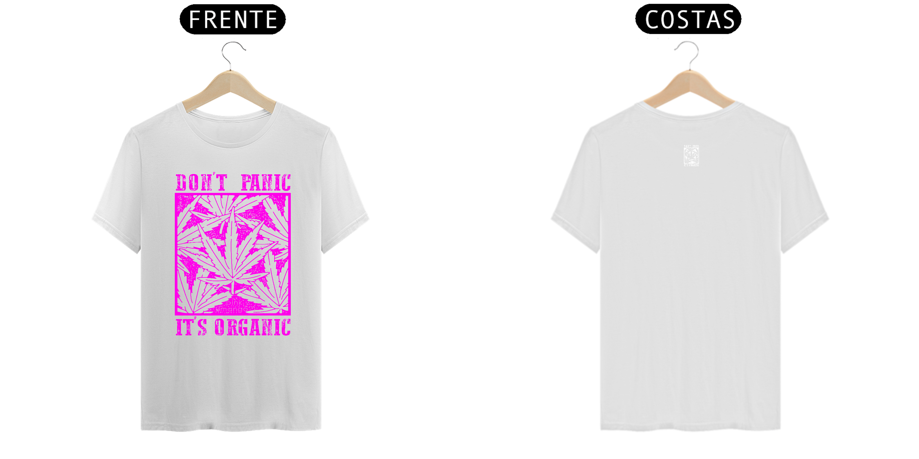 Nome do produto: CAMISETA DON\'T PANIC ESTAMPA ROSA