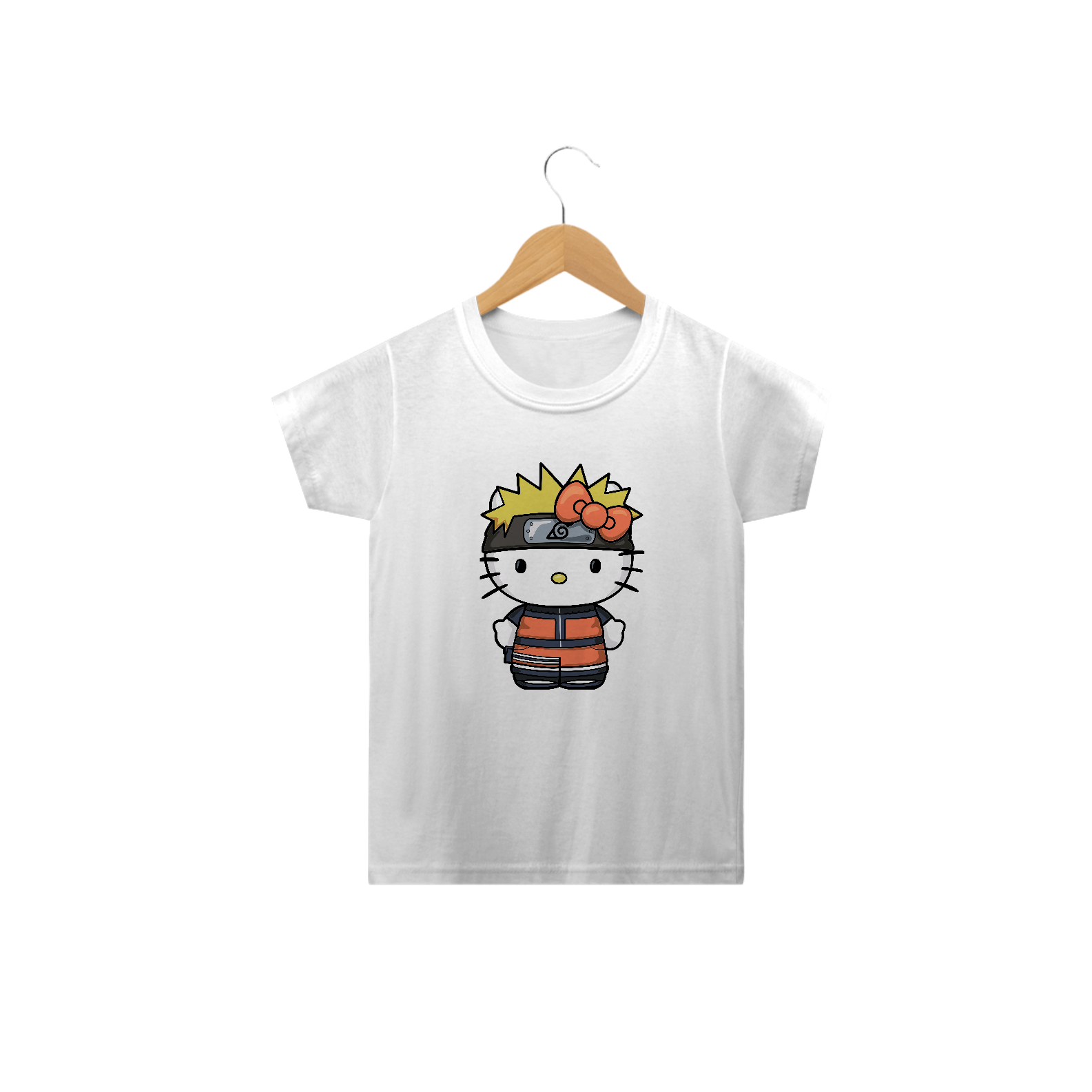 Nome do produto: CAMISETA INFANTIL HELLO KITTY NARUTO