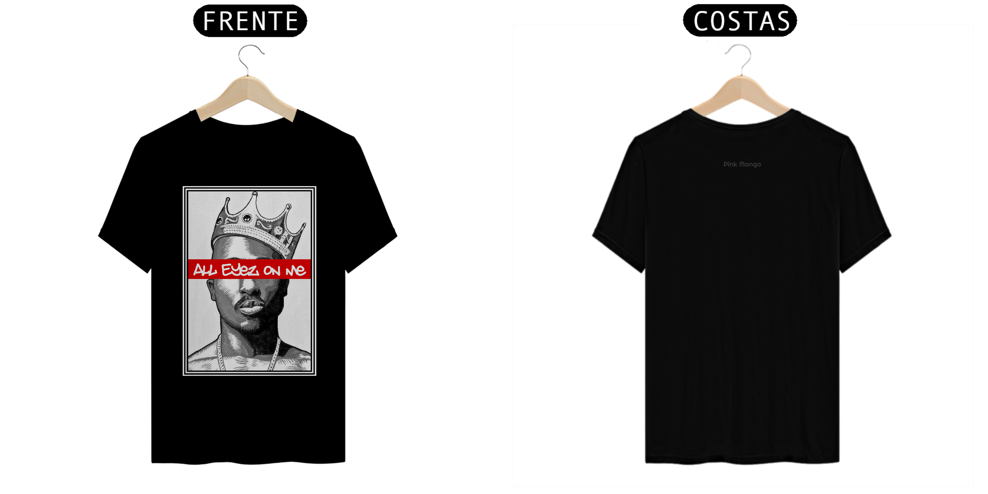 Nome do produto: Camiseta 2 Pac All Eyez on me - Musica Hip-Hop RAP