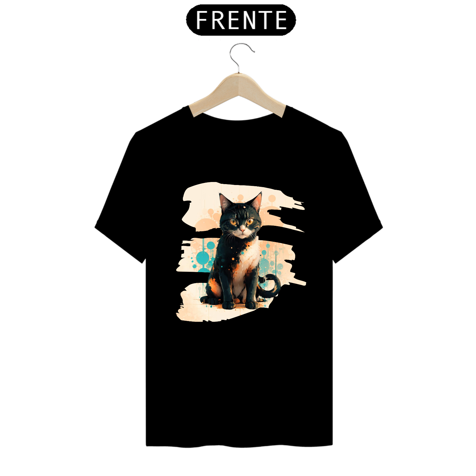 Nome do produto: Camiseta Econômica Gato Personalizado