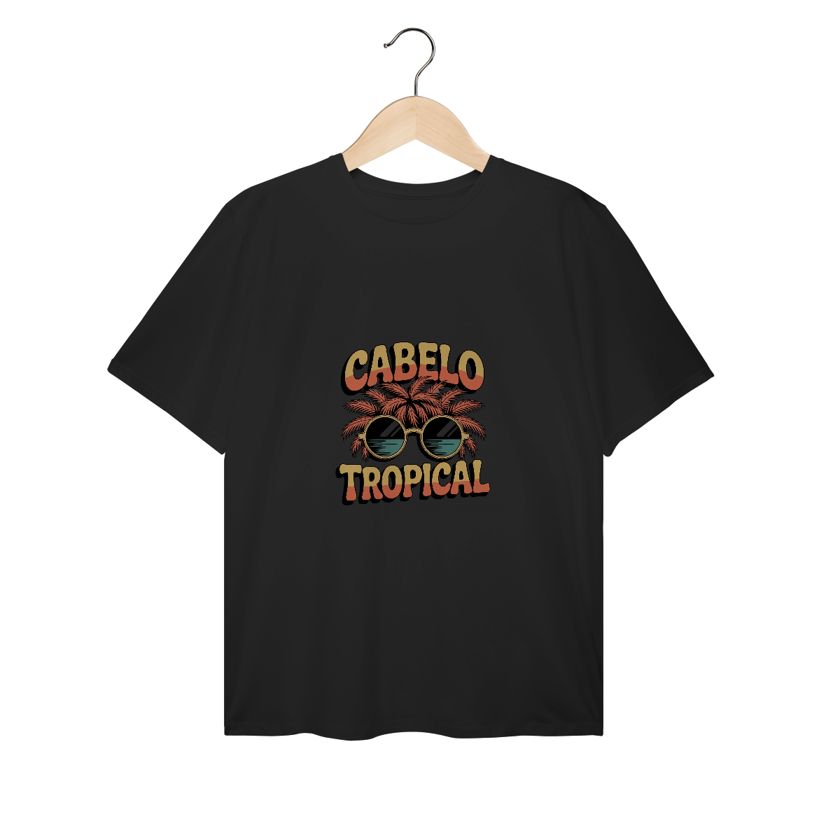 Nome do produto: CAMISETA PLUS SIZE - CABELO TROPICAL