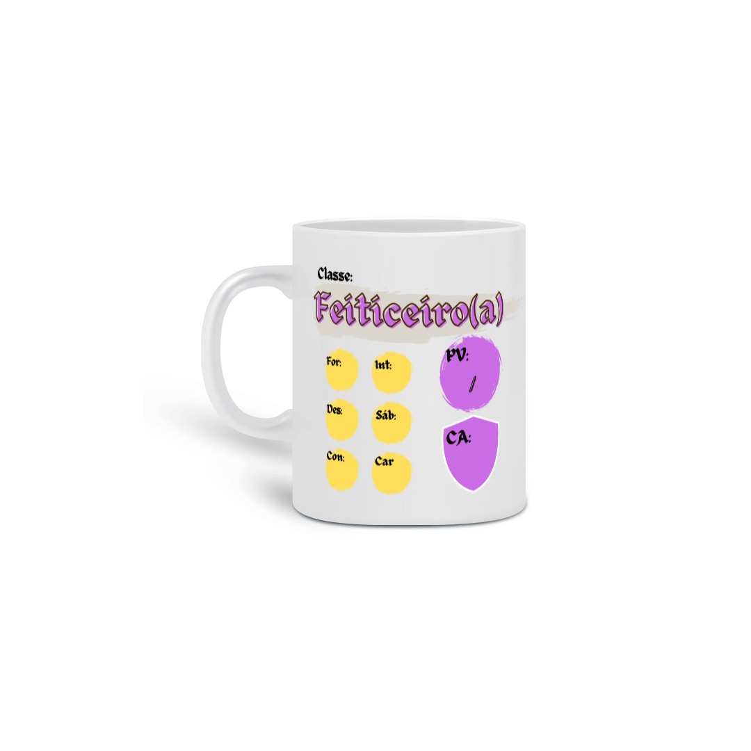 Nome do produto: Caneca RPG - Classe Feiticeiro(a)
