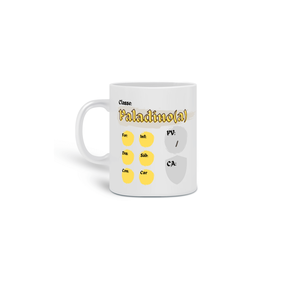 Nome do produto: Caneca RPG - Classe Paladino(a)