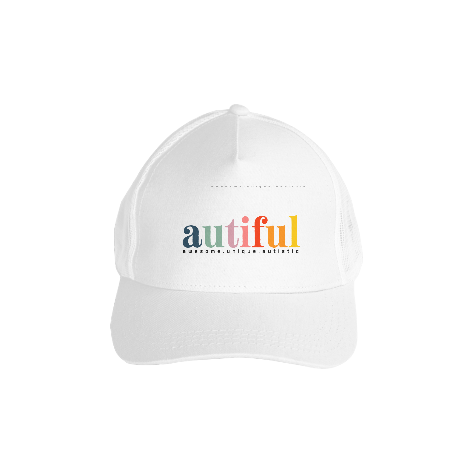 Nome do produto: Boné Americano Branco Autiful