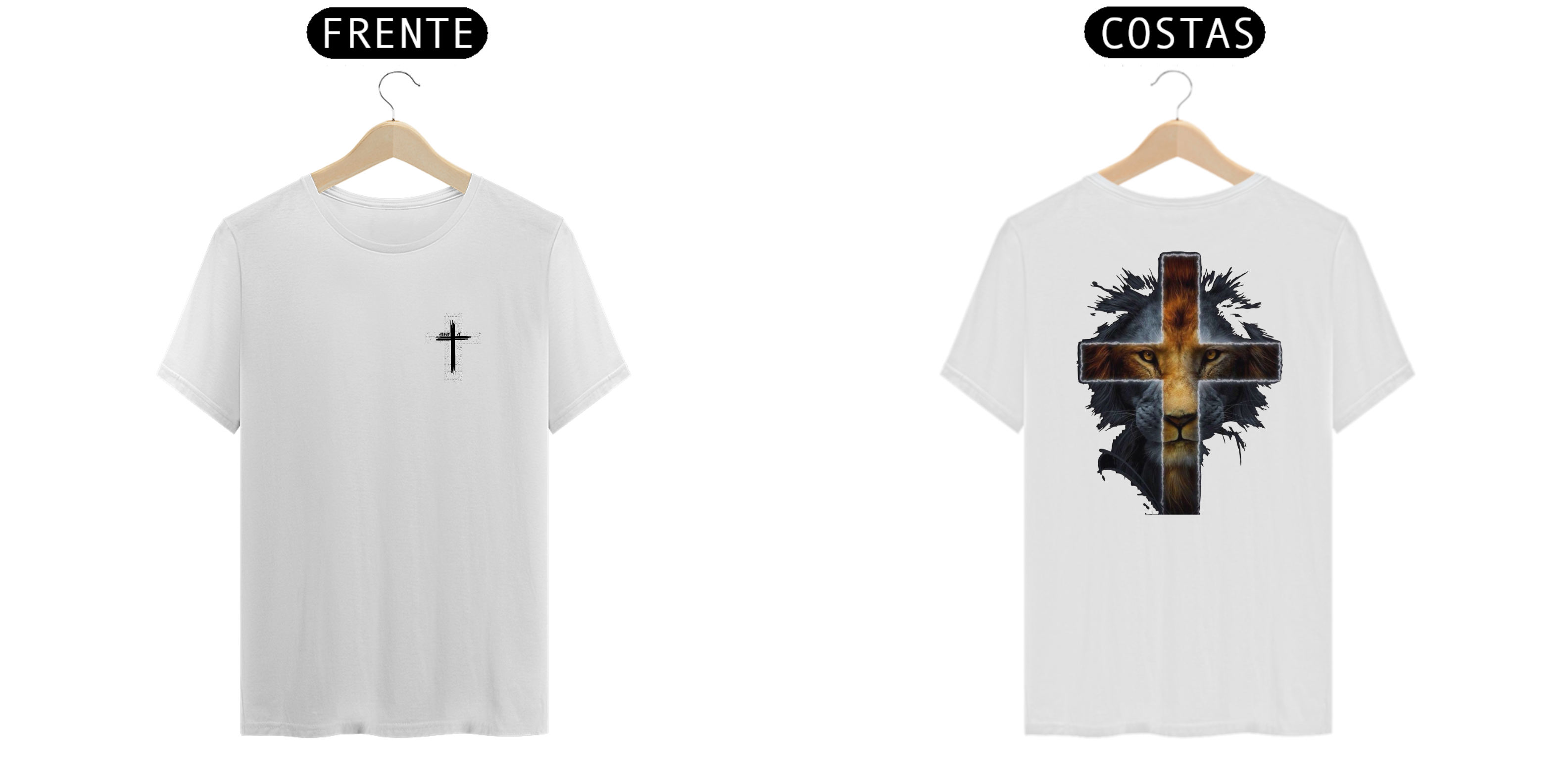 Nome do produto: T-Shirt Leão de Judá -Branca
