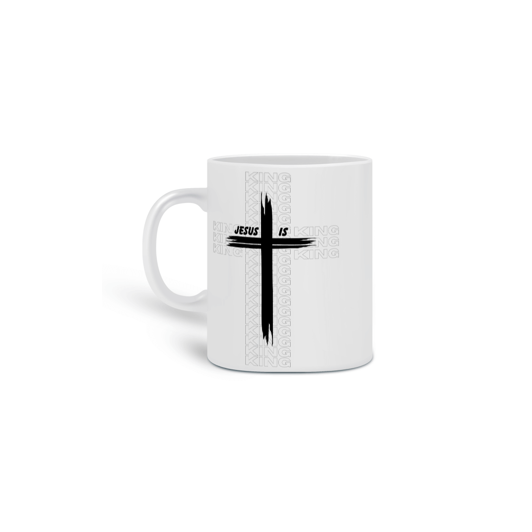 Nome do produto: Caneca Jesus Is King - Leão de Judá