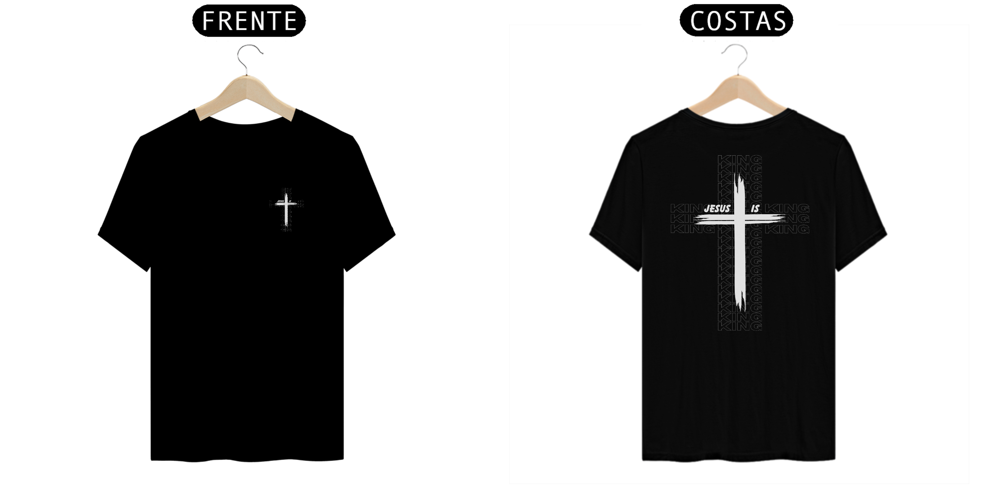 Nome do produto: T-Shirt Jesus Is King - Preta