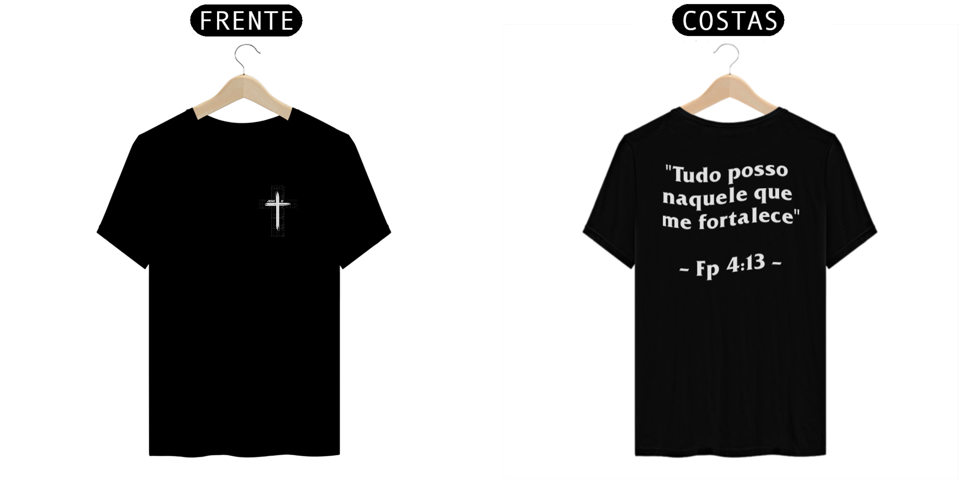 Nome do produto: T-Shirt Tudo posso naquele que me fortalece - Preta