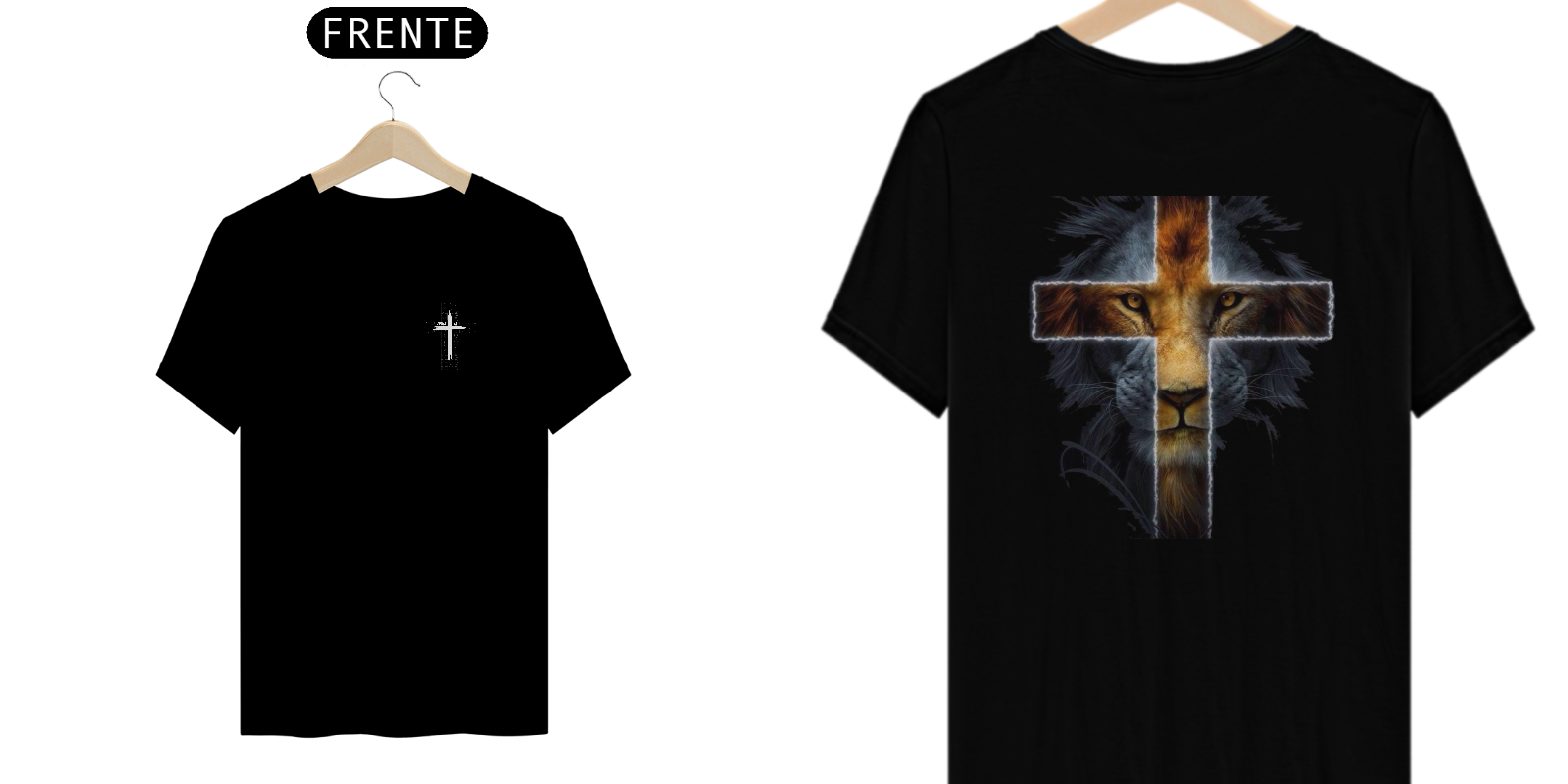 Nome do produto: T-Shirt Leão de Judá - Preta