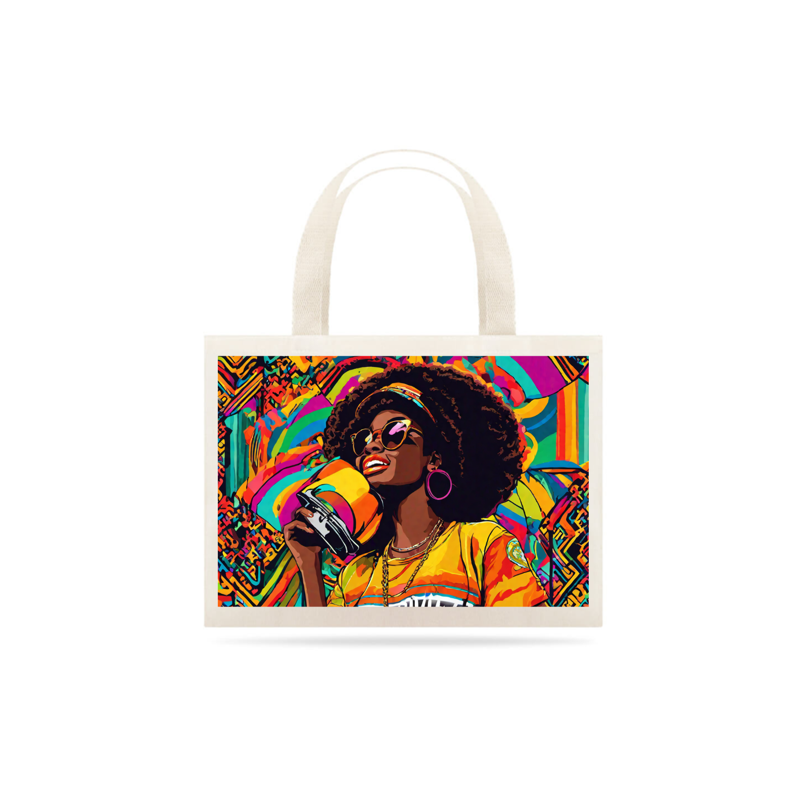 Nome do produto: Bolsa ecológica arte de rua negrosim